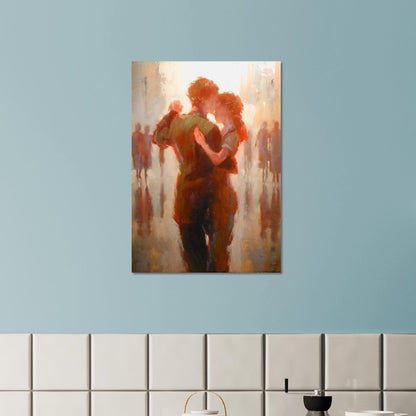 Peinture Couple Enlacé - Canvanation