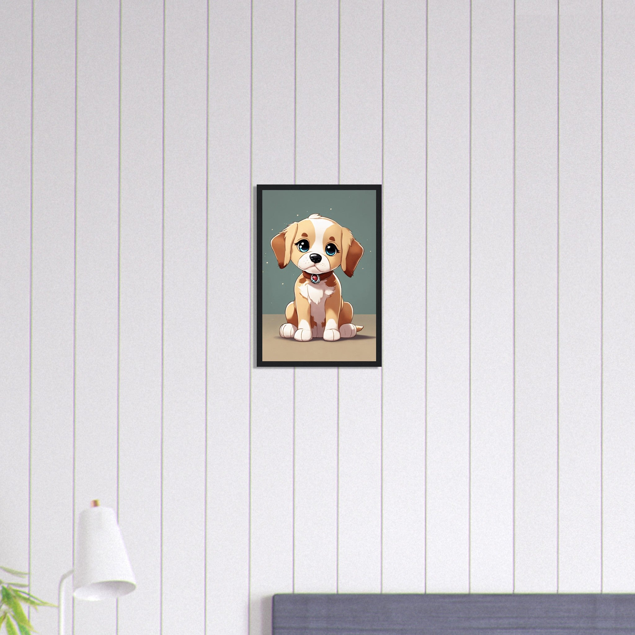 Canvanation Print Material 30x45 cm / 12x18″ Tableau Chien Courage Et Tendresse