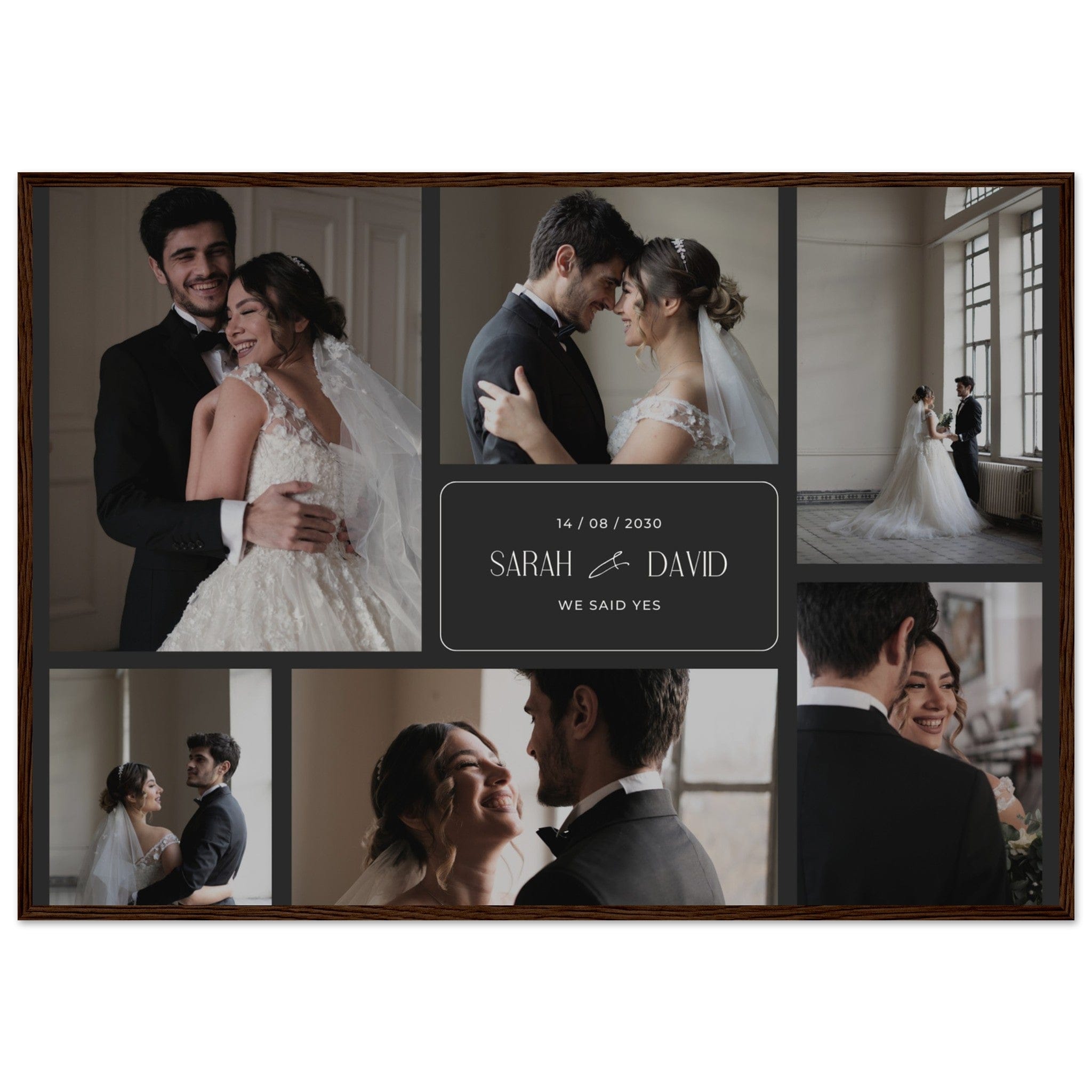 Canvanation Print Material 70x100 cm / 28x40″ / Noir Bois Pele Mele Photos Mariage Noir