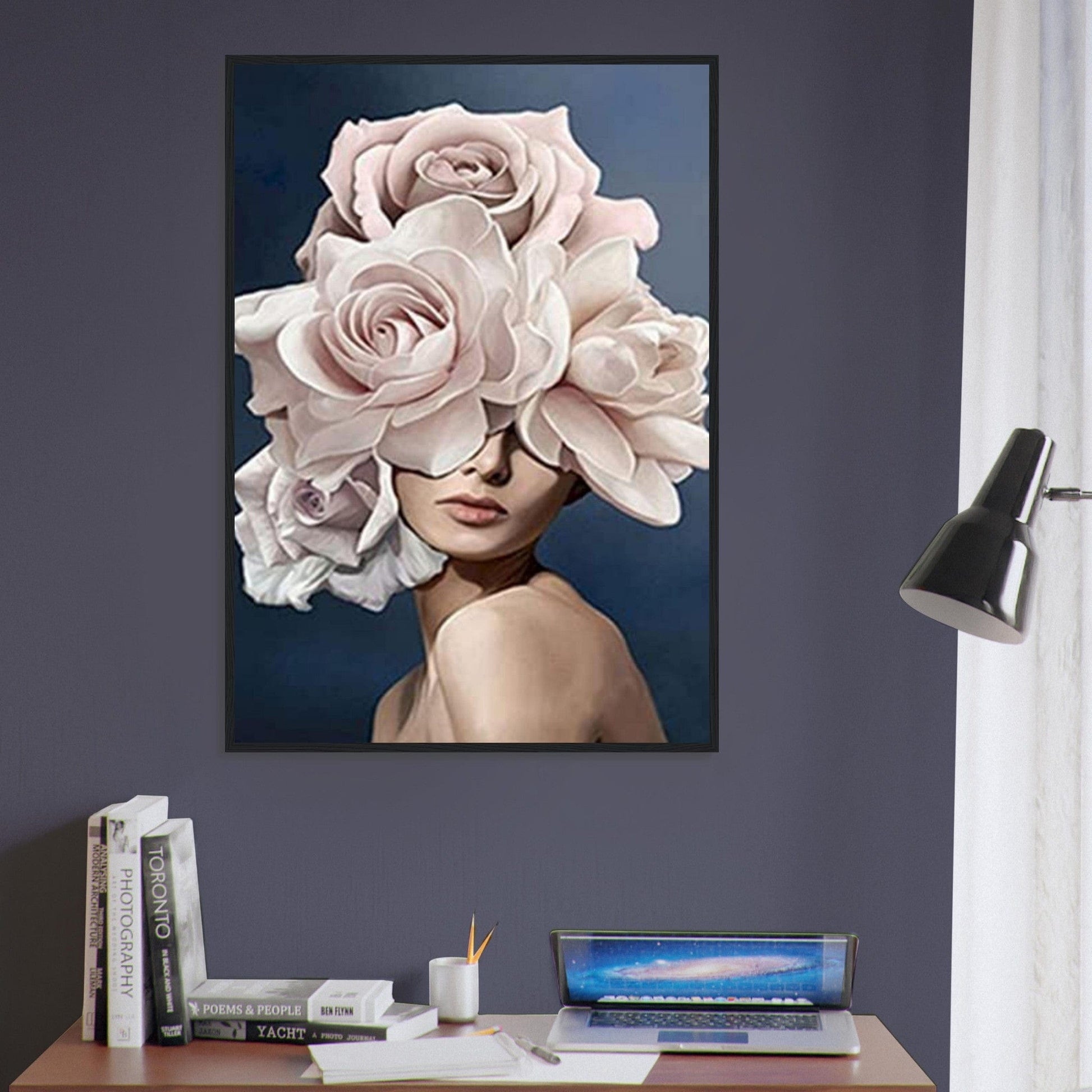 Tableau Avec Des Roses Blanc