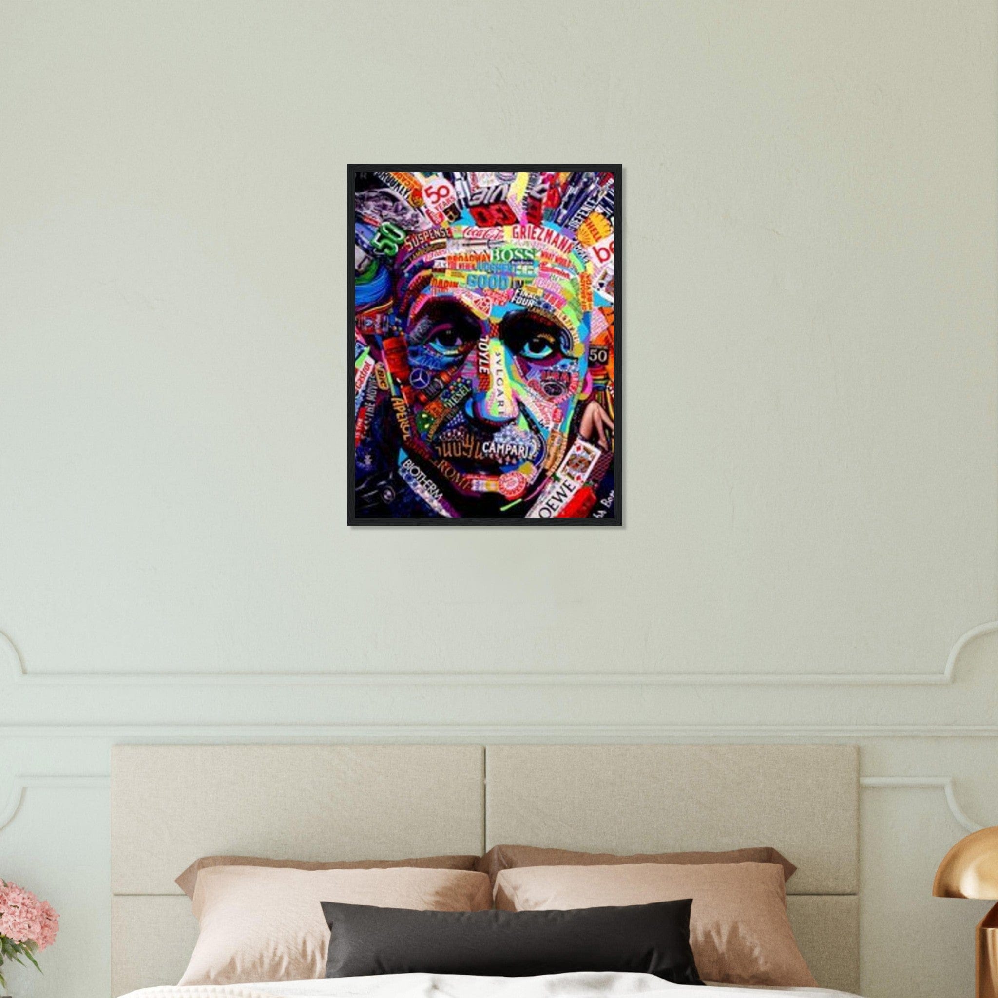 Canvanation Print Material 45x60 cm / 18x24″ Tableau Street Art La Folie Einstein