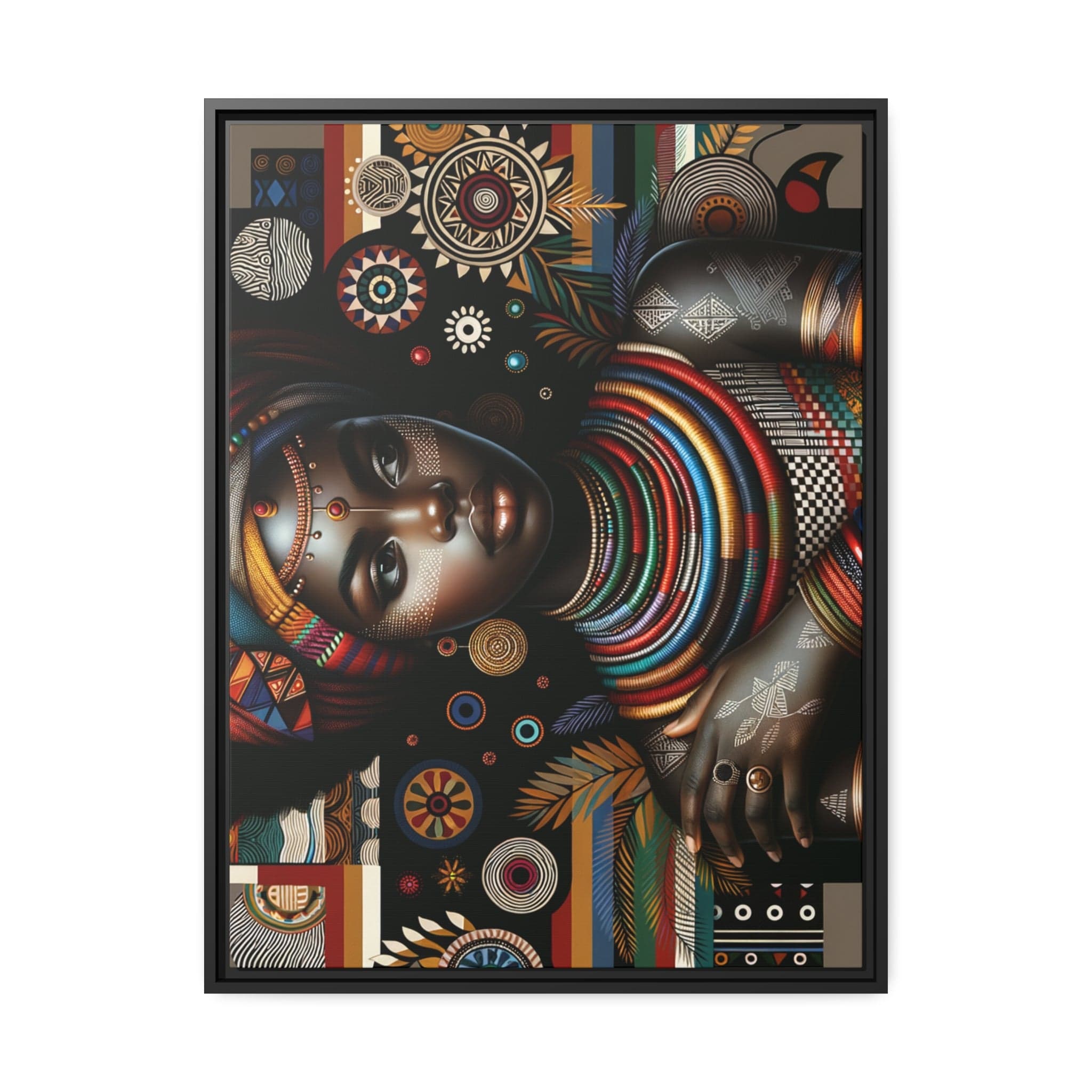 Printify Canvas 61.00 Cm" x 81.30 Cm" (Vertical) Tableau "La beauté authentique et la puissance des femmes africaines"