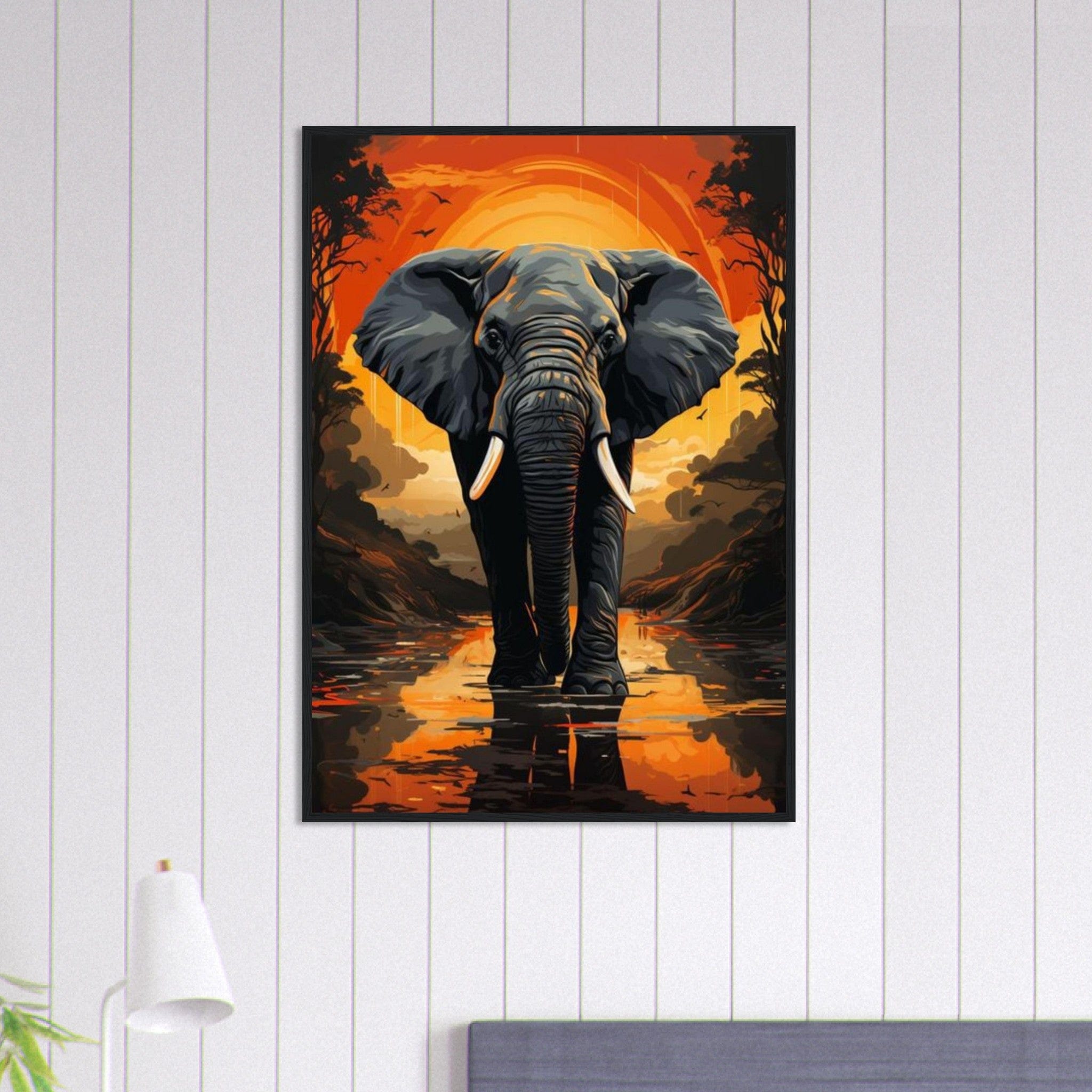 Canvanation Print Material 70x100 cm / 28x40″ Tableau Elephant Échos de la Terre