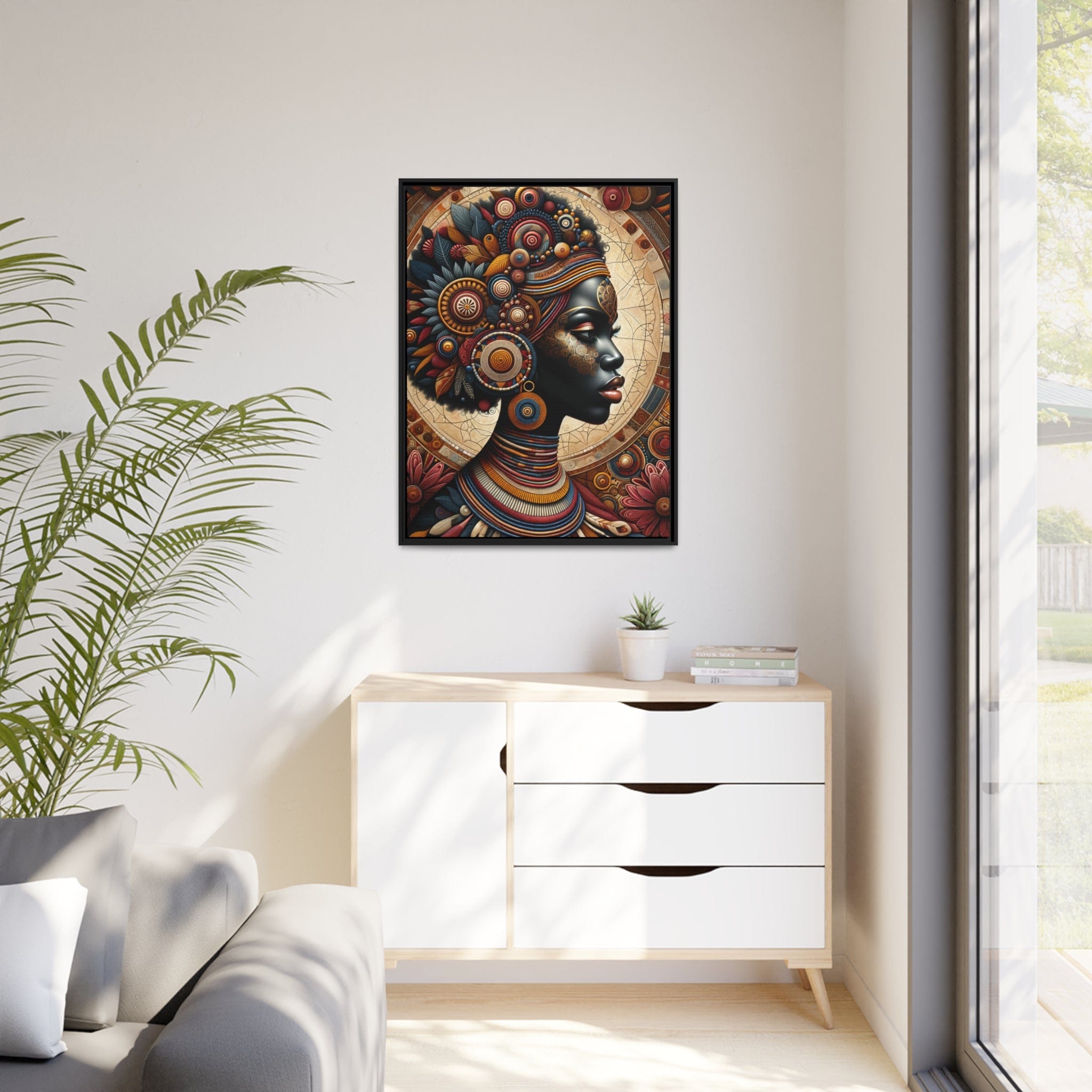 Printify Canvas Tableau "La puissance féminine africaine : un tableau vibrant de beauté et de grâce"