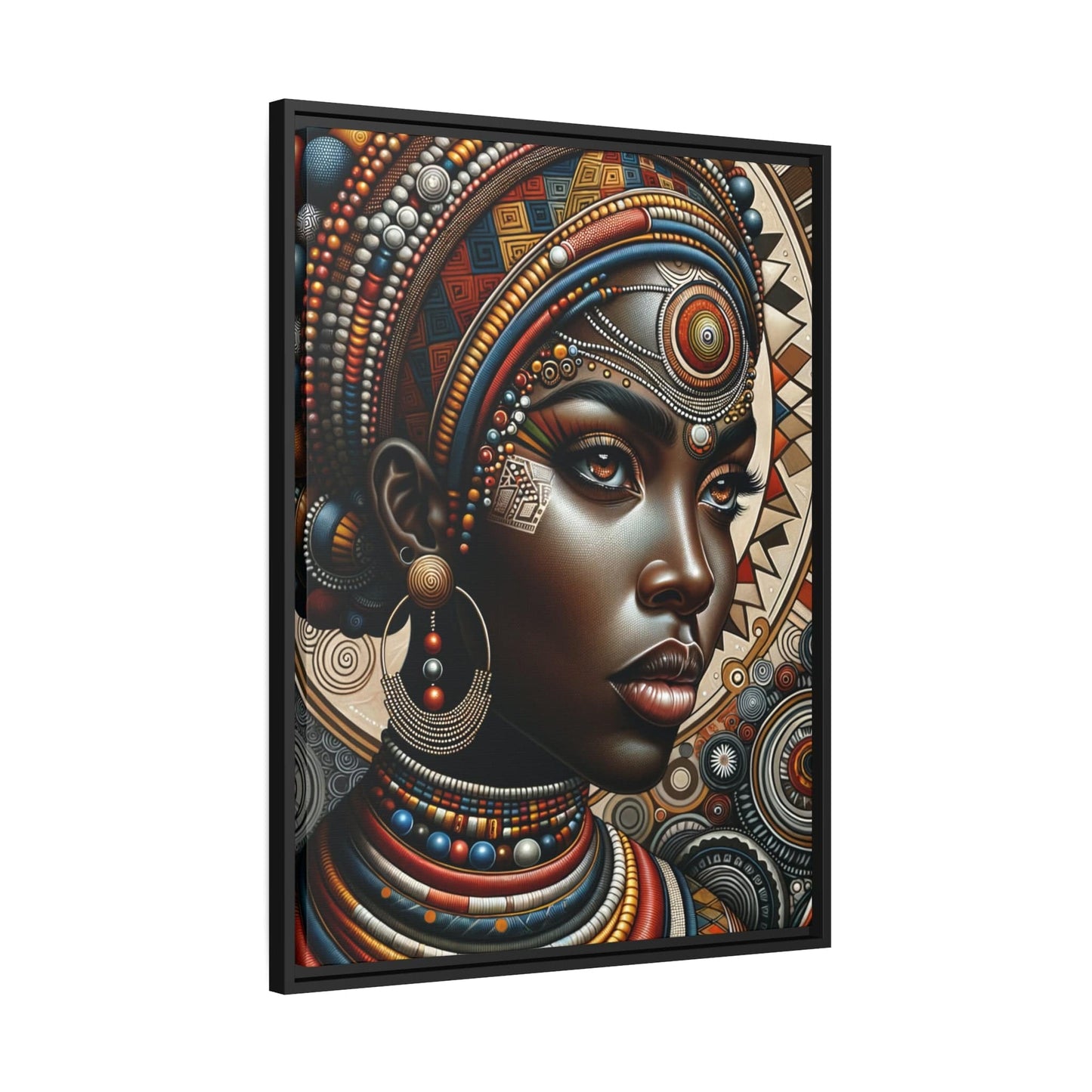 Tableau "La beauté et la grâce de la femme africaine : Un tableau vibrant de couleurs et de culture" Canvanation