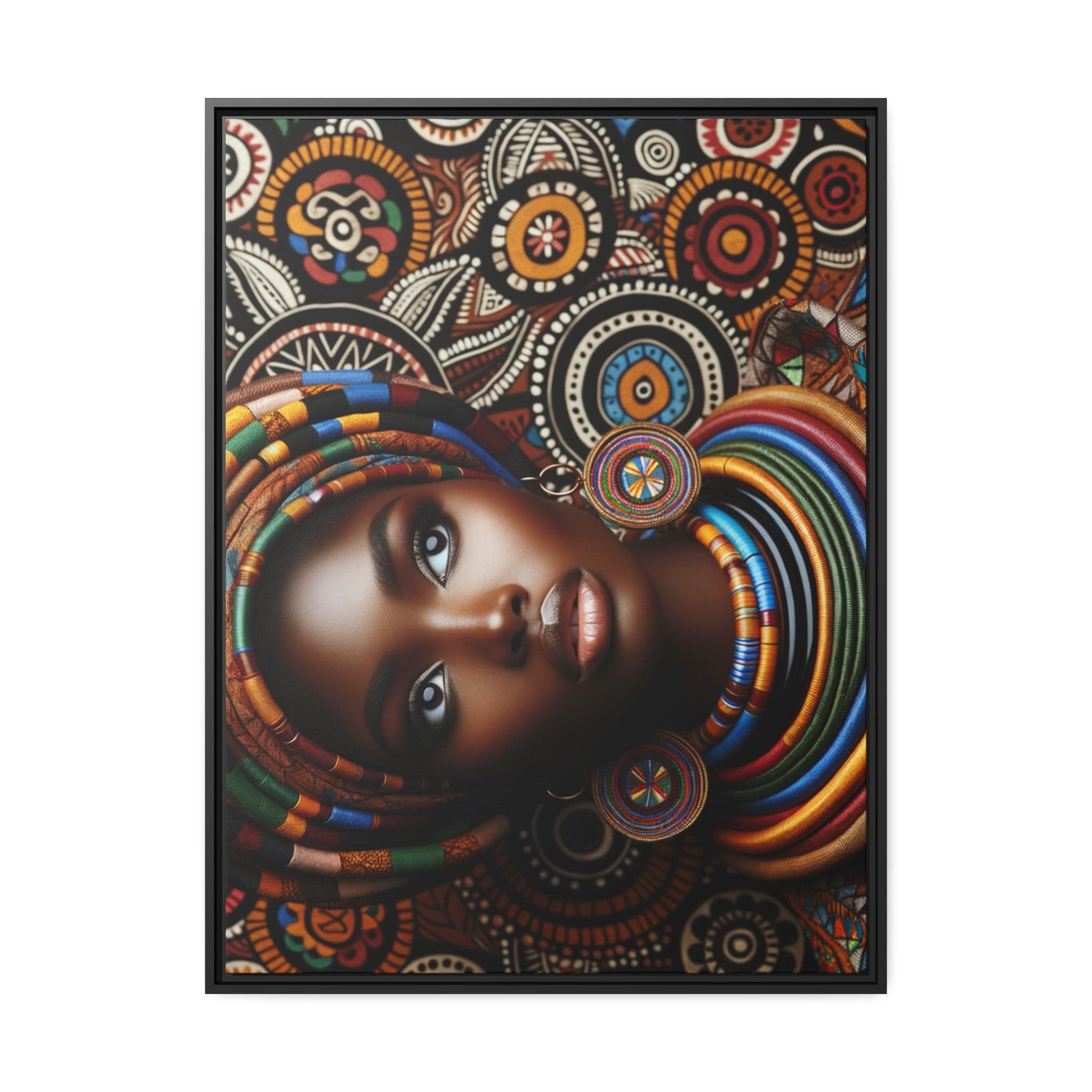 Printify Canvas 30" x 40" (Vertical) Tableau "La beauté et la force de la femme africaine"