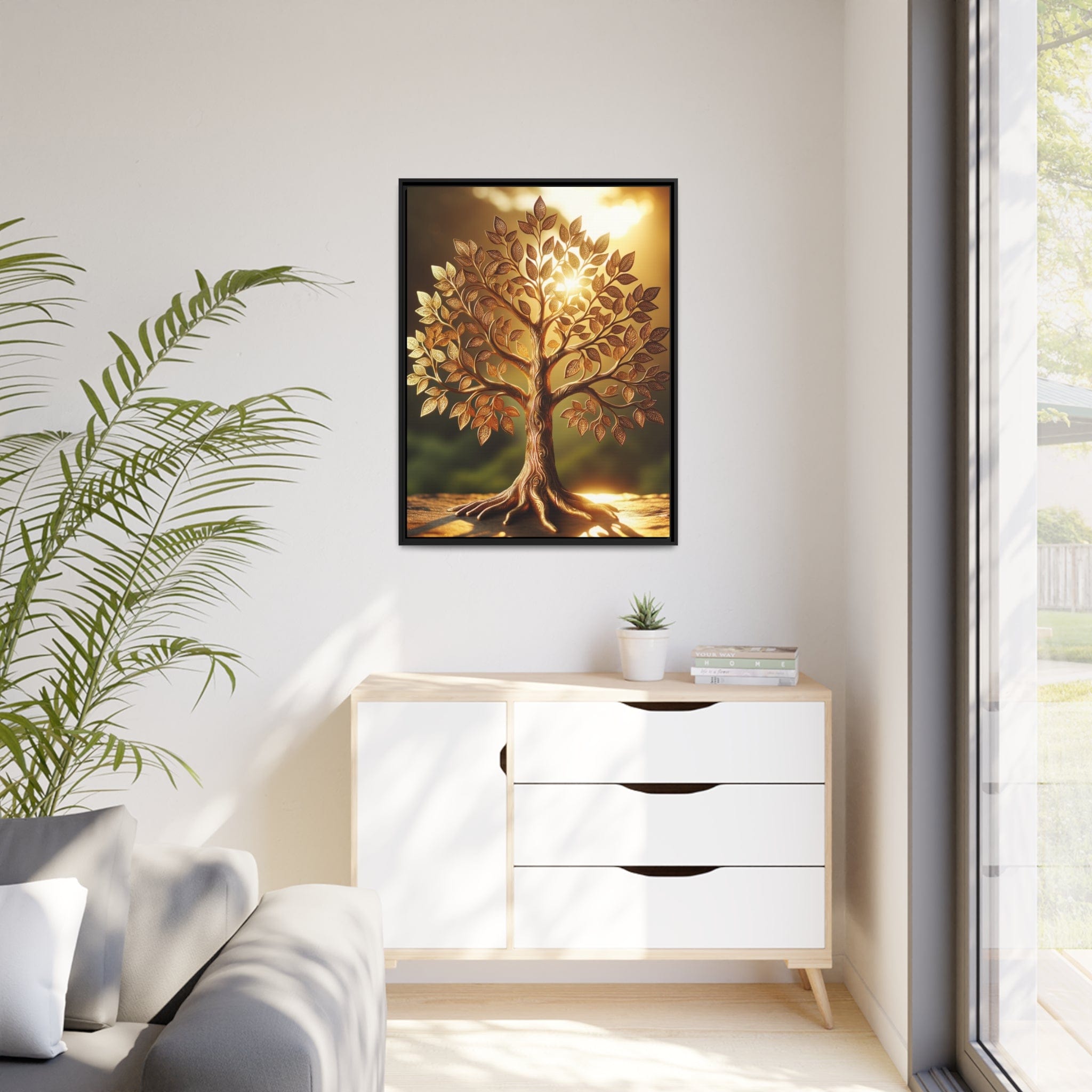 Printify Canvas Tableau Arbre De Vie Croissance Et Abondance