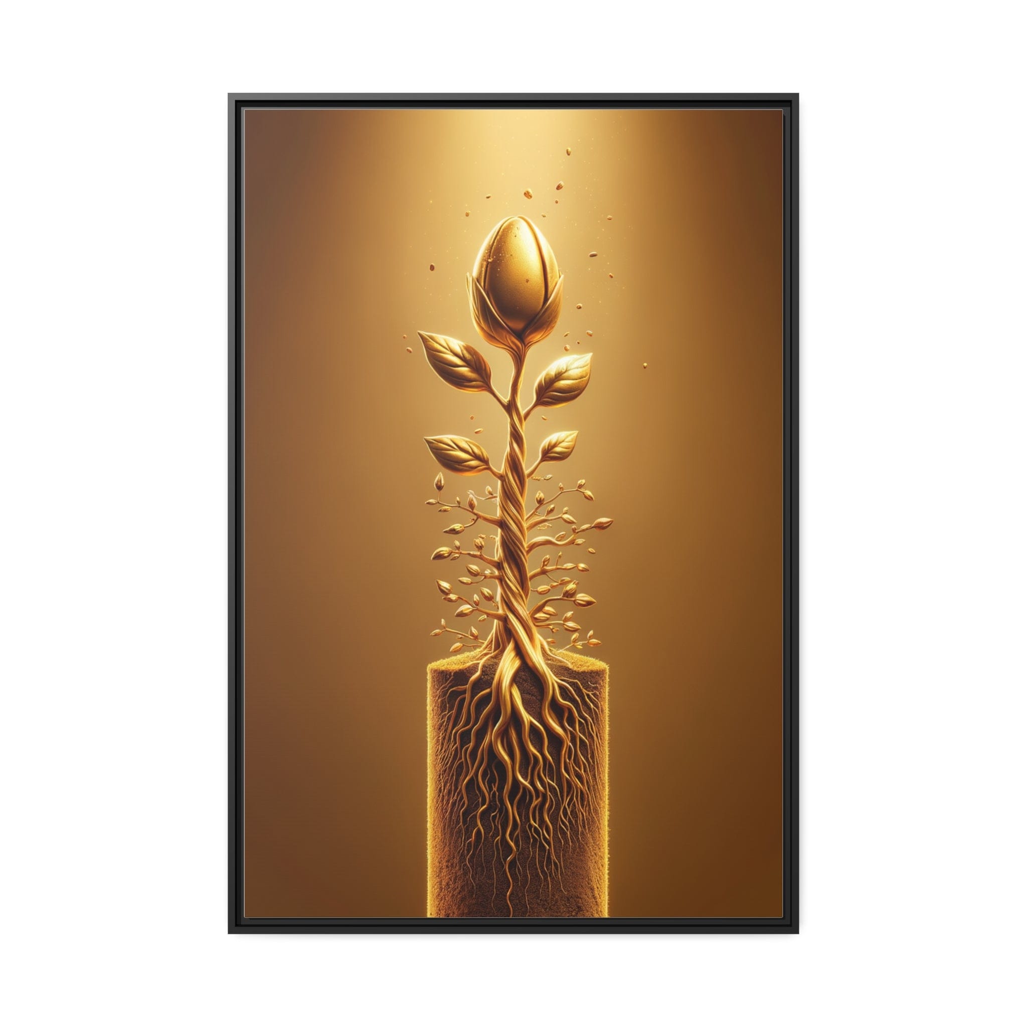 Printify Canvas 81.30 Cm″ x 121.90 Cm″ (Vertical) Tableau L'Arbre de Vie éclatant d'or