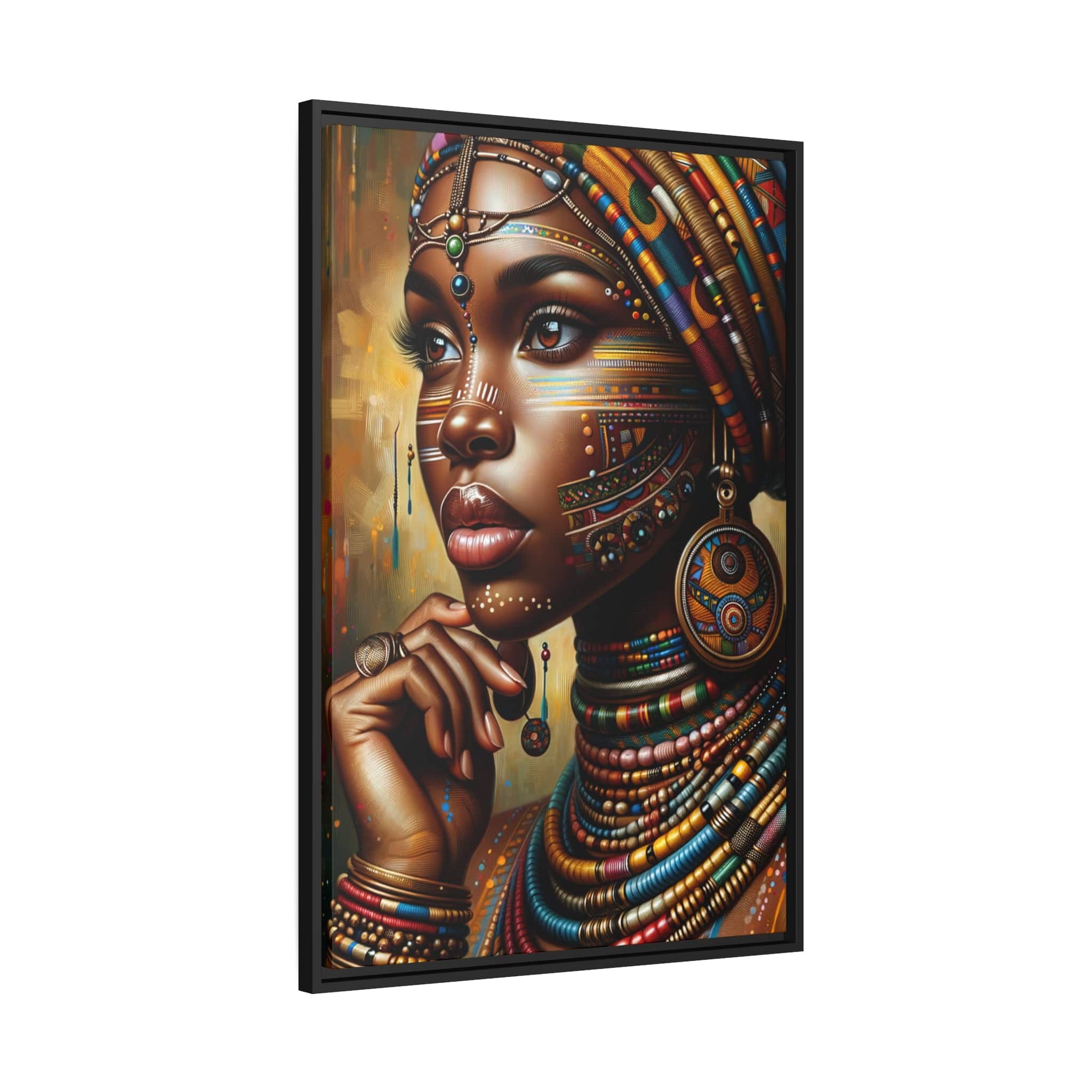 Printify Canvas Tableau "Gloire et beauté : La femme africaine au cœur de l'art"