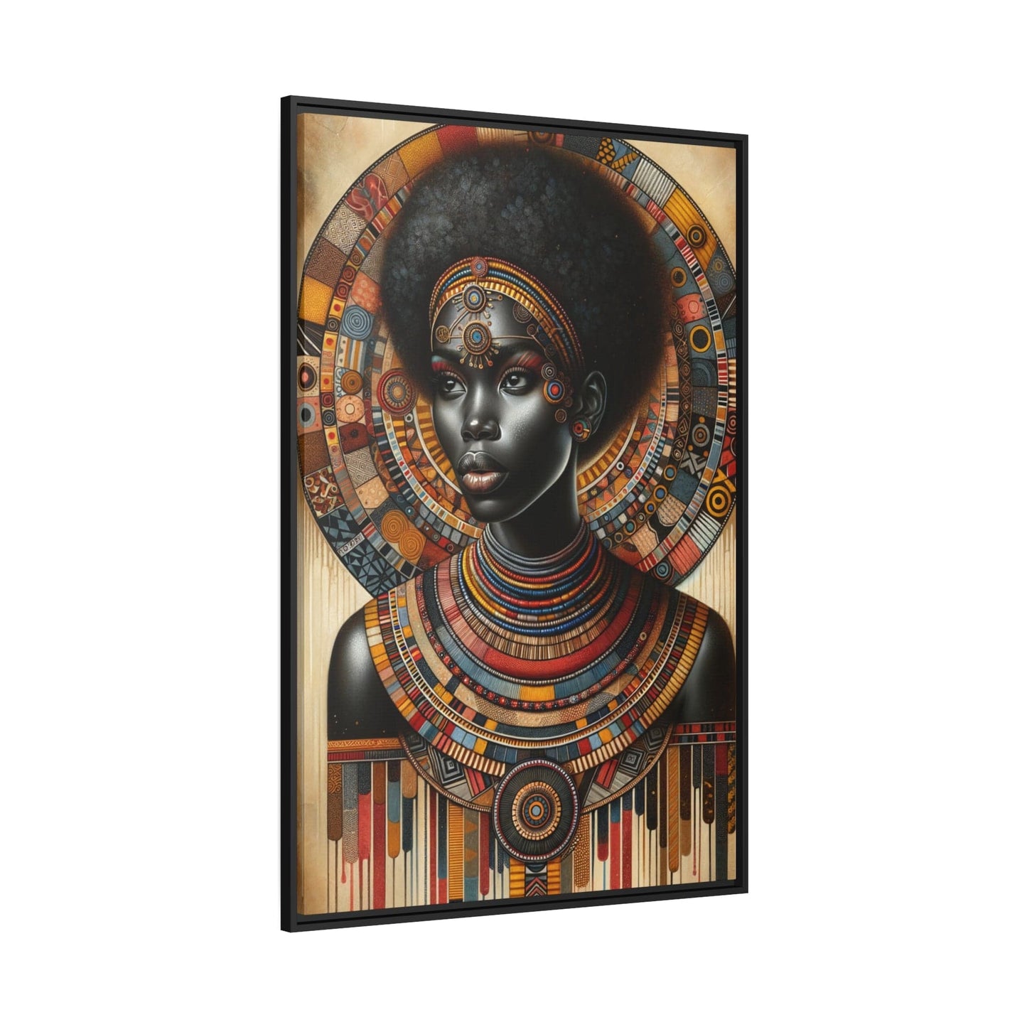 Tableau "Afrique épanouie : La beauté féminine capturée dans un tableau" Canvanation