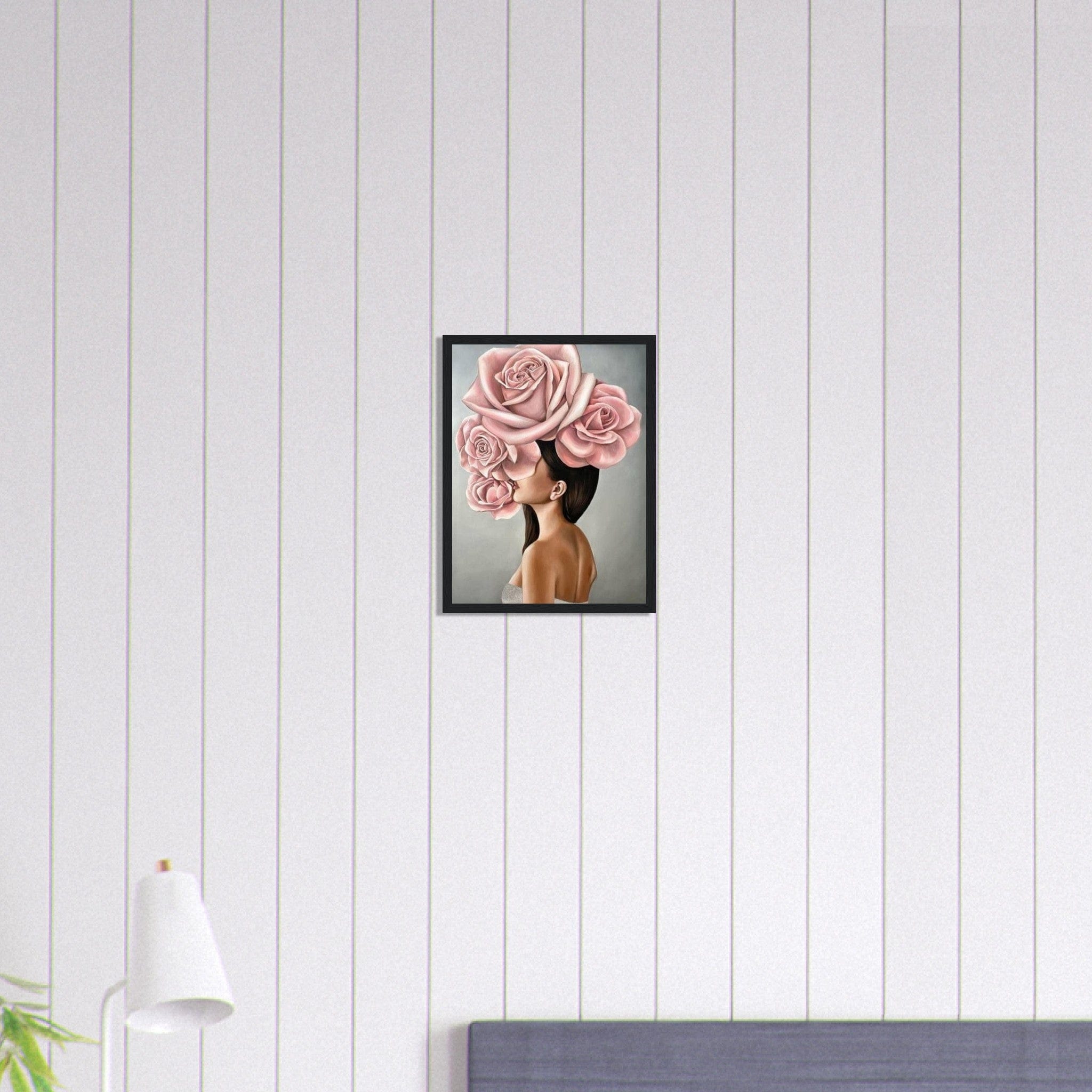 Canvanation Print Material 30x40 cm / 12x16″ Tableau Femme Fleurs Cheveux Roses