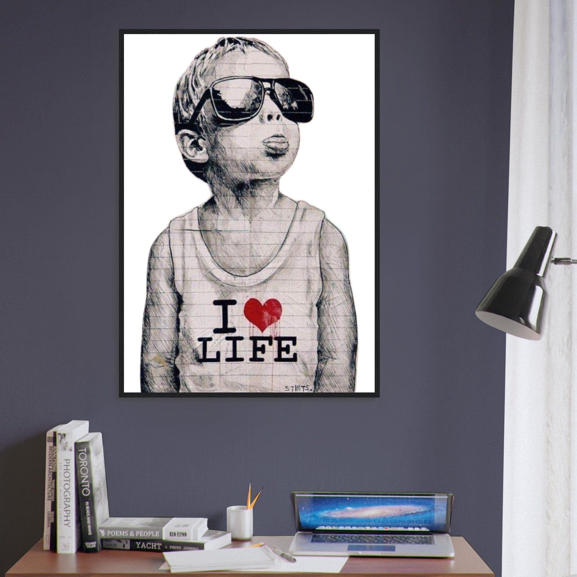 Tableau Banksy I Love Life