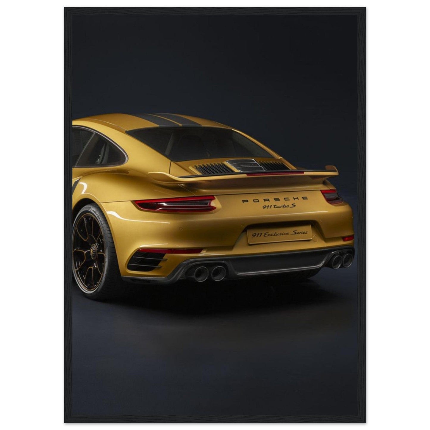 Tableau Porsche en Or - Canvanation