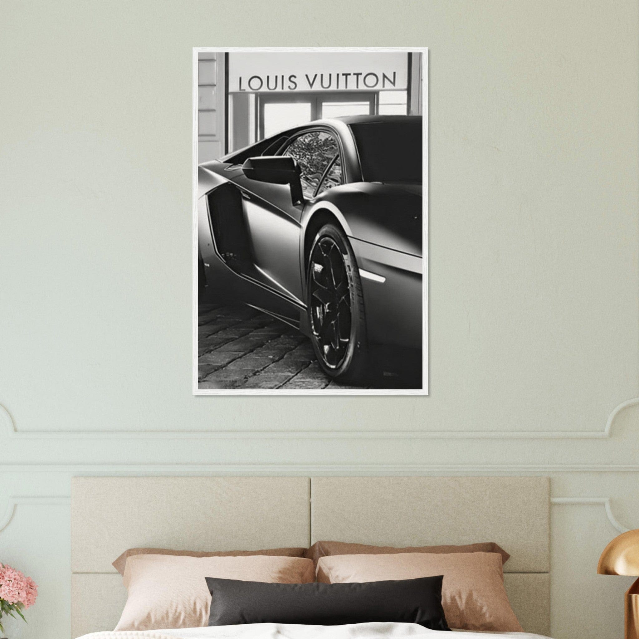 Canvanation Print Material 45x60 cm / 18x24″ / Cadre Blanc Tableau Louis Vuitton Lamborghini