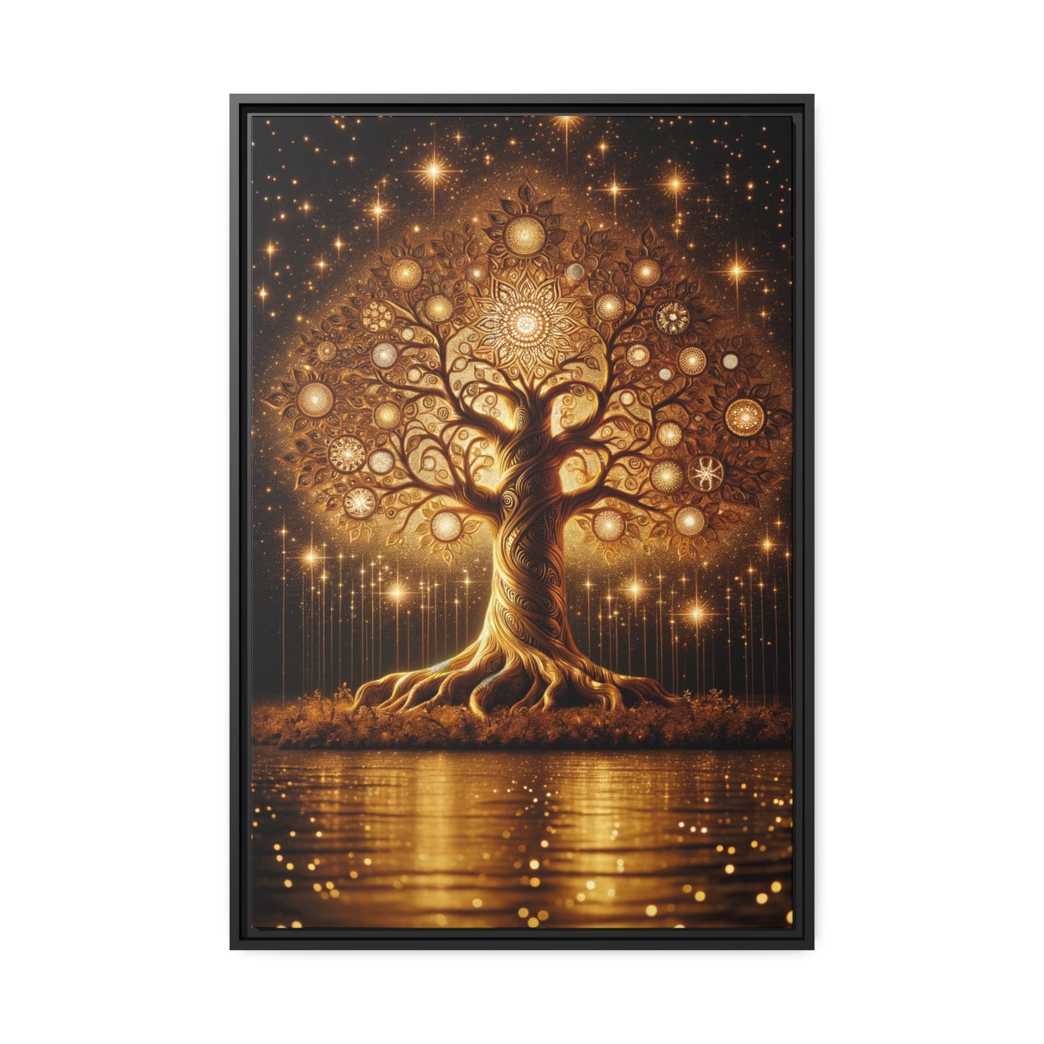 Printify Canvas 24″ x 36″ (Vertical) Tableau Arbre De Vie À La Lumière Du Soleil