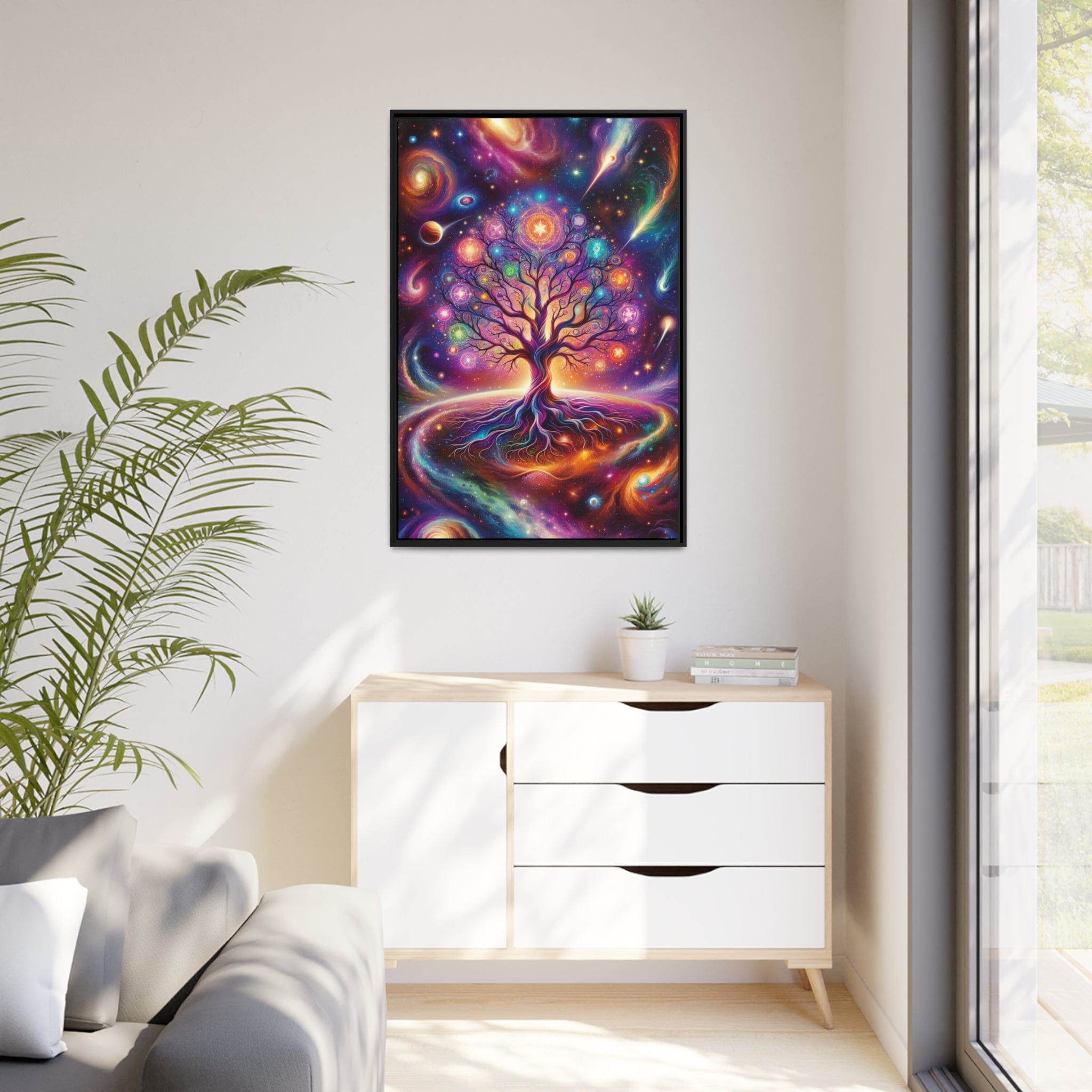 Printify Canvas Tableau Arbre De Vie Univers Infini