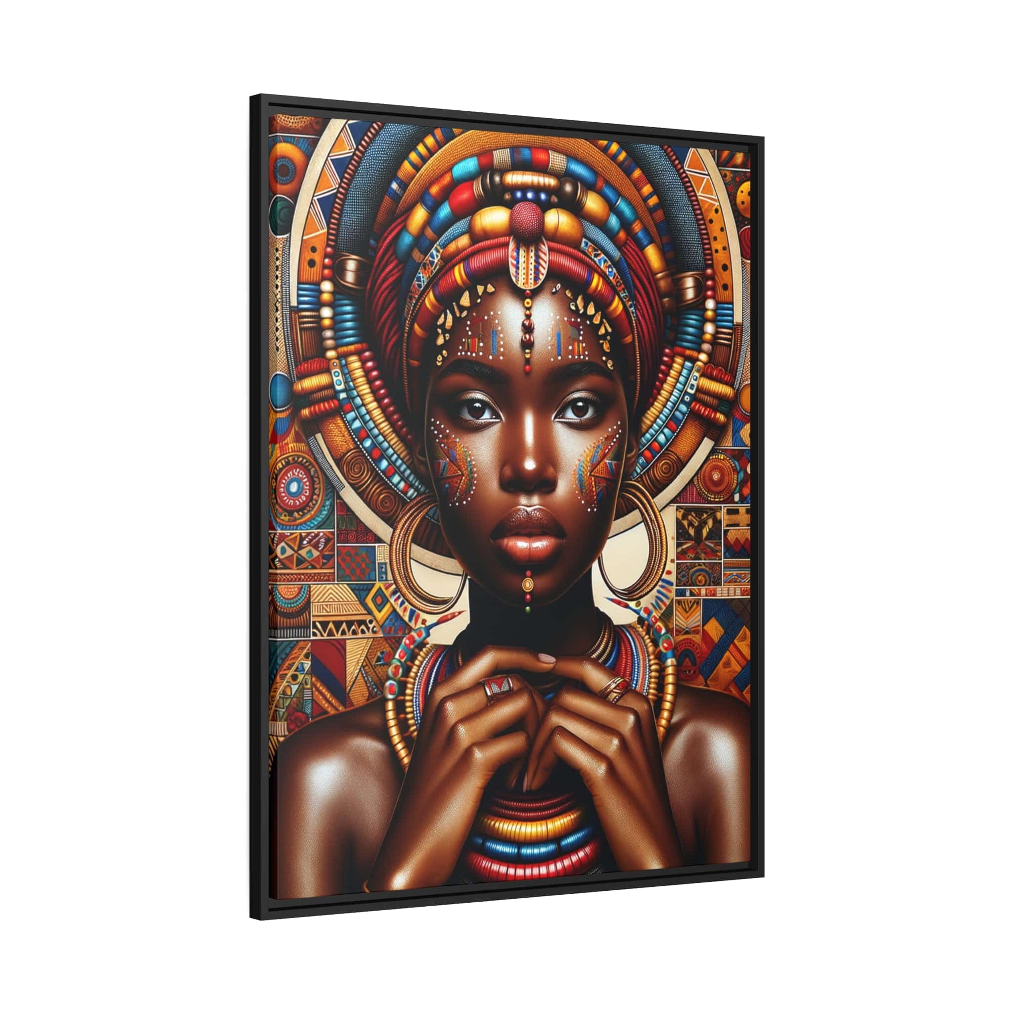 Printify Canvas Tableau "L'éclat et la grâce de la femme africaine : hommage à la beauté et à la résilience"