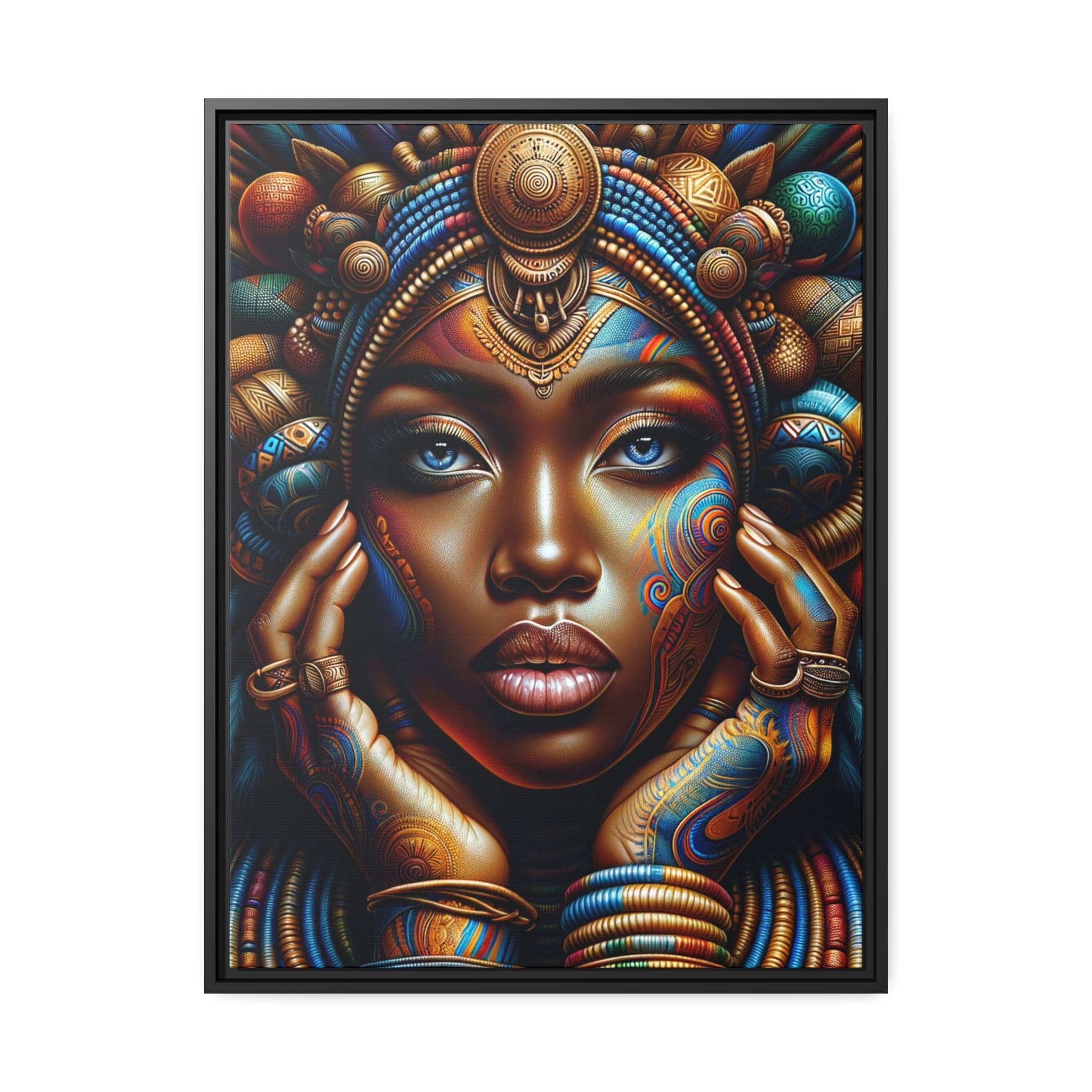 Printify Canvas 61.00 Cm" x 81.30 Cm" (Vertical) Tableau "La beauté et la force des femmes africaines révélées à travers la peinture"