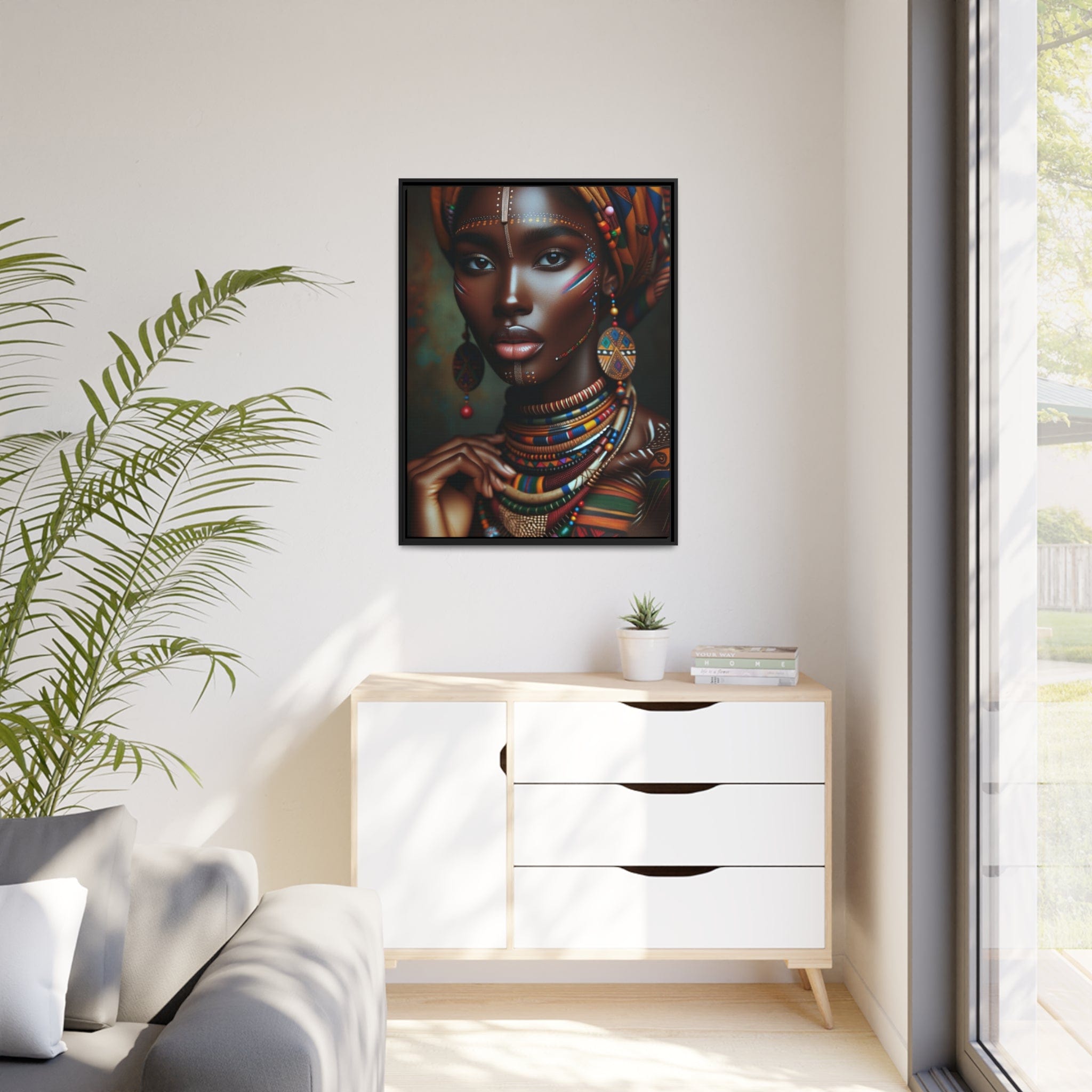 Printify Canvas Tableau "La beauté et la grâce des femmes africaines capturées en un tableau magnifique"