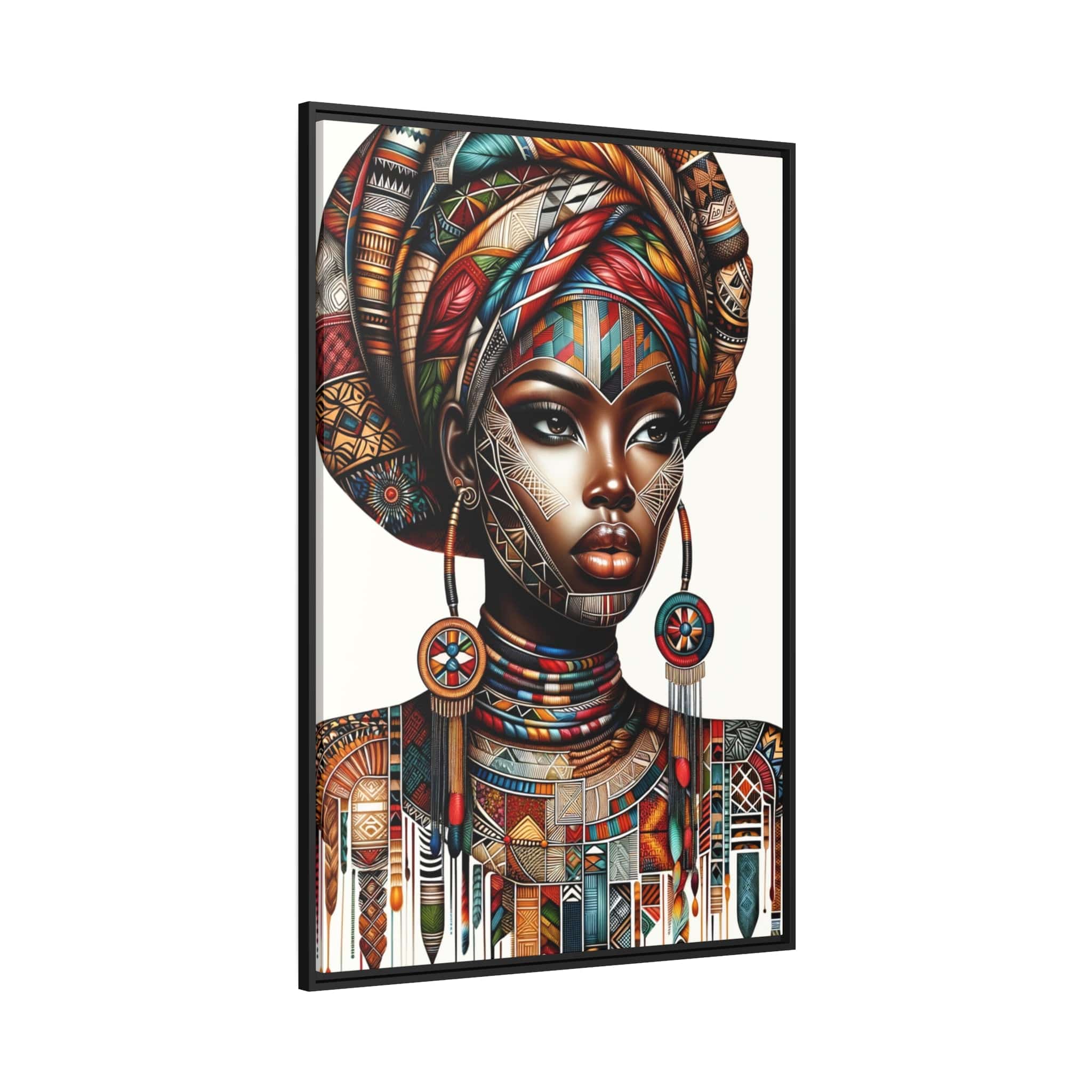 Printify Canvas Tableau "La force, la beauté et la grâce : Tableau captivant d'une femme africaine"