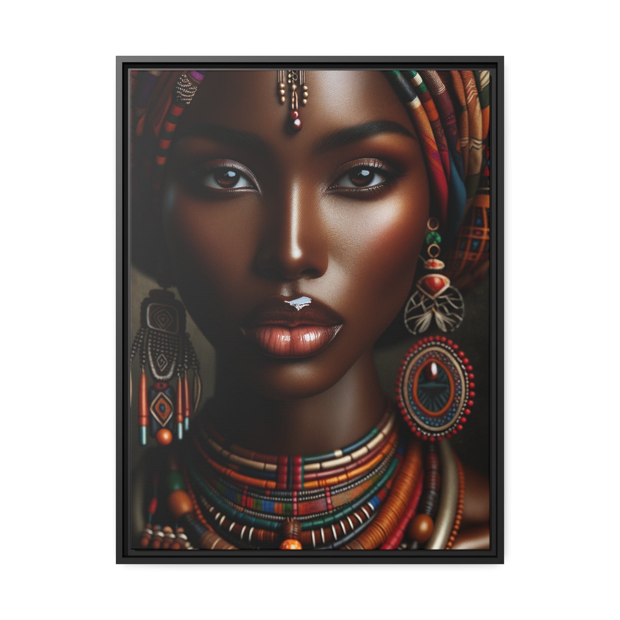 Printify Canvas 61.00 Cm" x 81.30 Cm" (Vertical) Tableau "Élégance et puissance : la femme africaine dans toute sa splendeur"