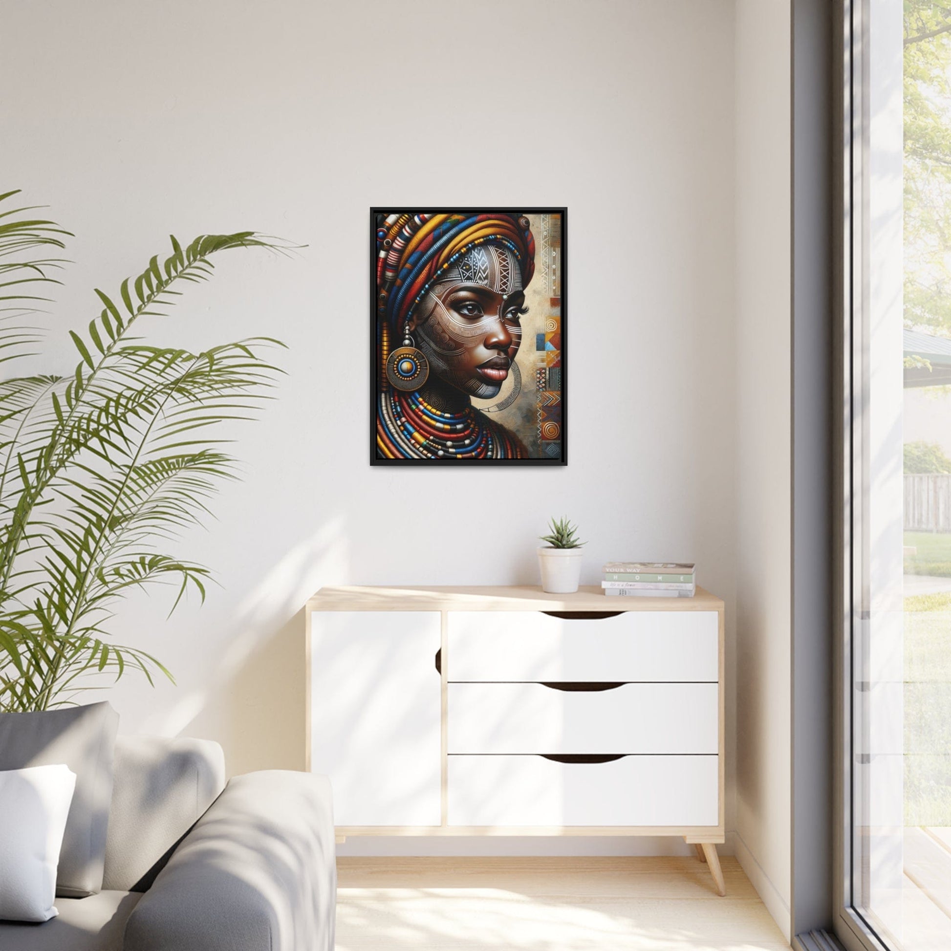 Tableau "Afrique Féminine: Le Portrait Coloré de la Beauté, la Force et l'Élégance"