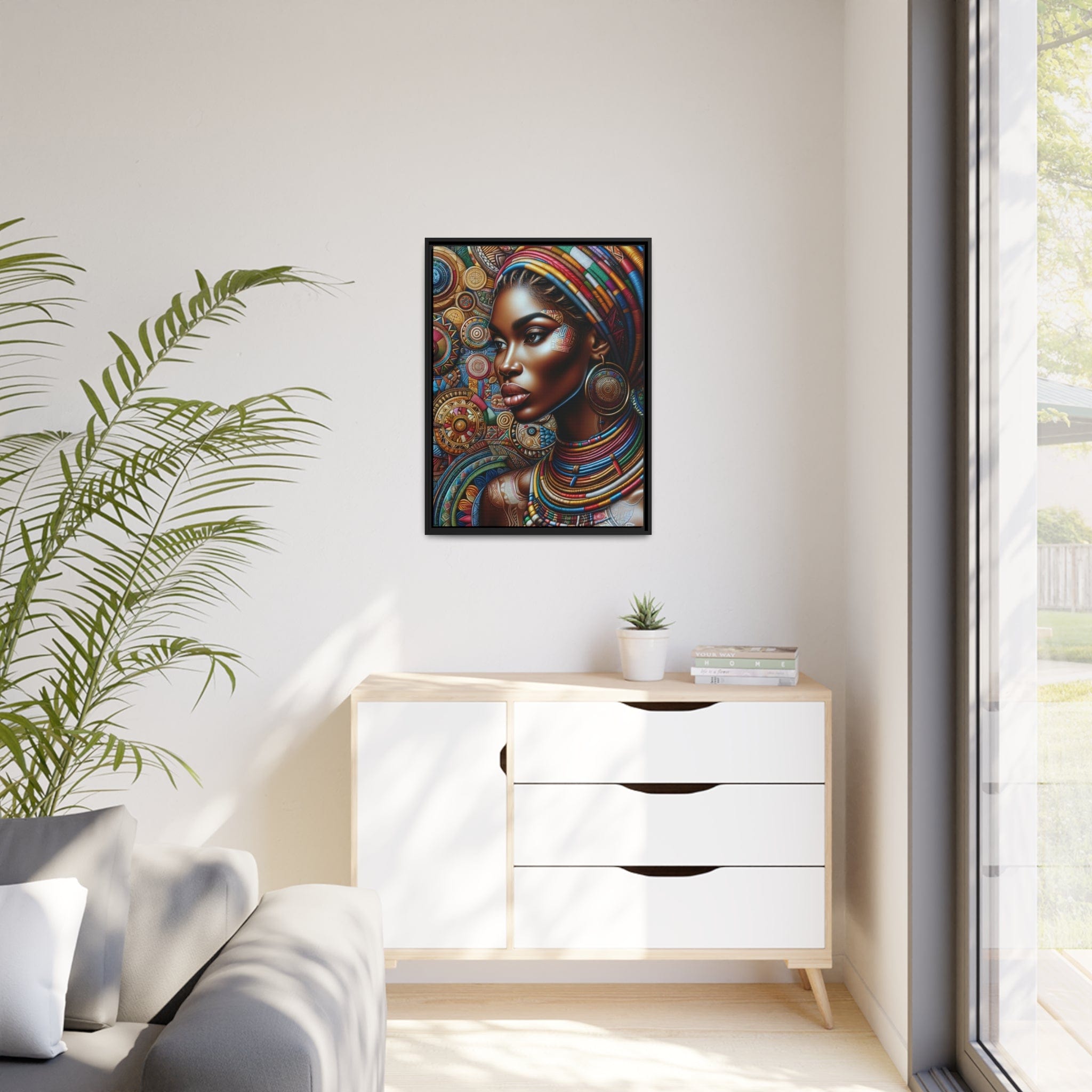 Printify Canvas Tableau "La beauté et la force de la femme africaine : un tableau vibrant de couleurs et de culture"