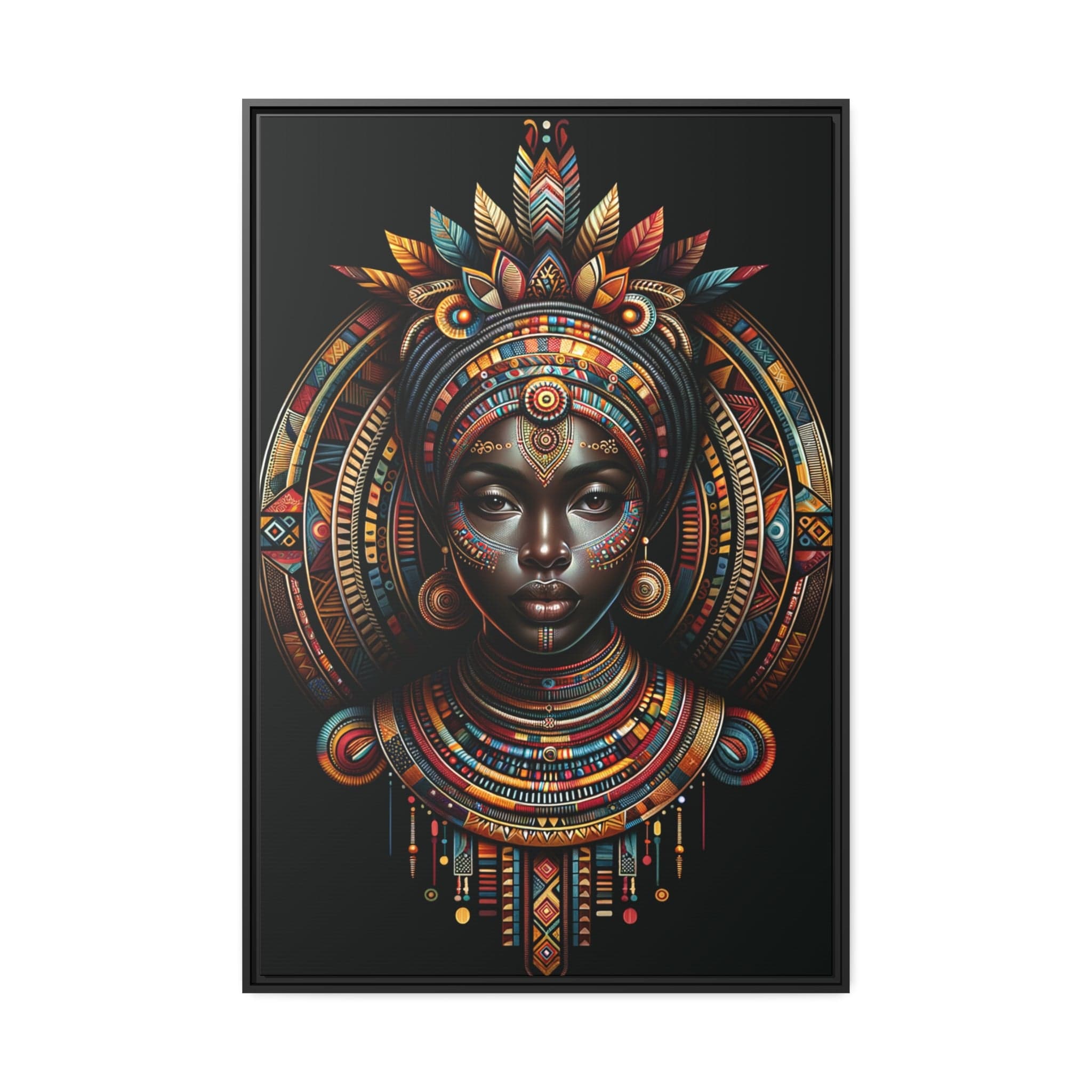 Printify Canvas 81.30 Cm″ x 121.90 Cm″ (Vertical) Tableau "Élégance africaine: la force et la beauté des femmes"