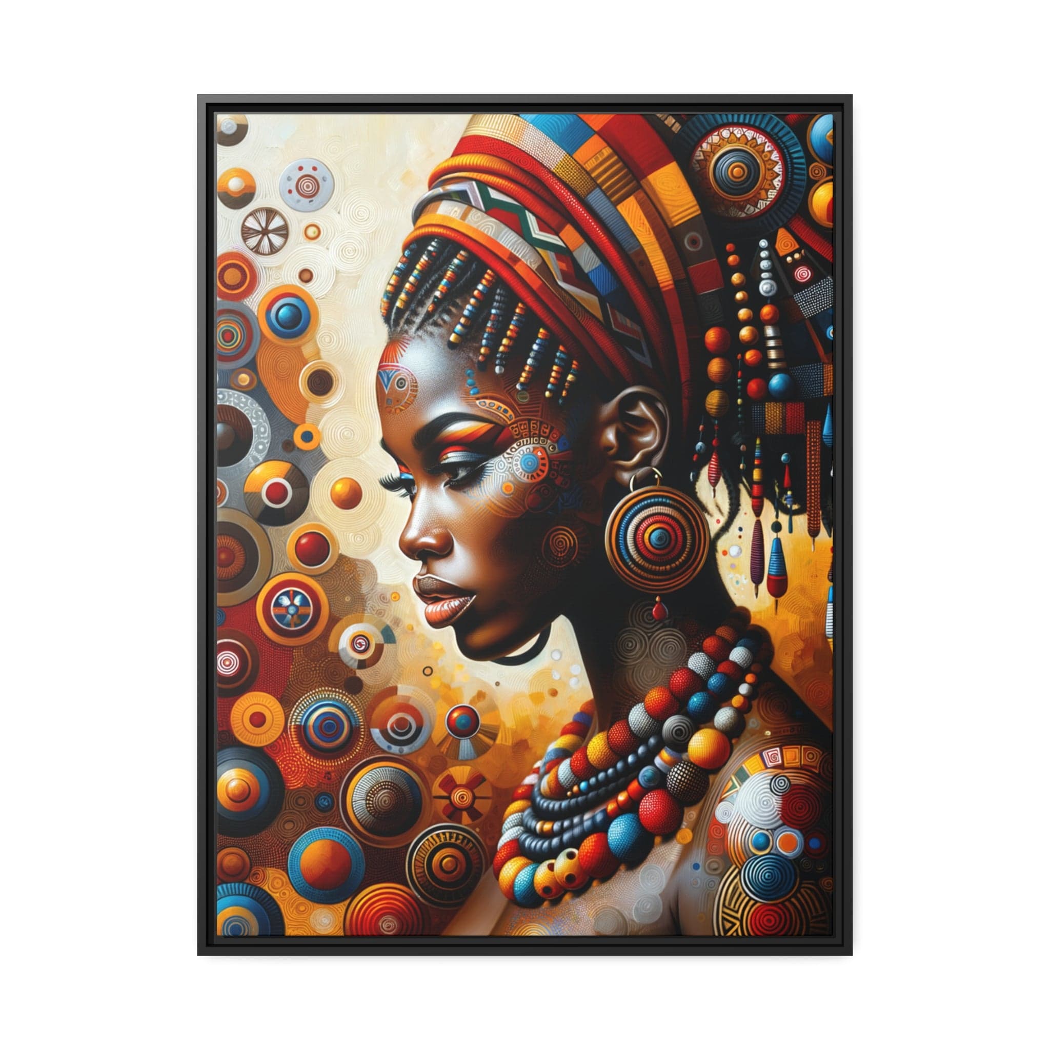 Printify Canvas 76.20 Cm" x 101.60 Cm" (Vertical) Tableau "Au cœur de la beauté africaine: Tableau vibrant de femmes inspirantes"