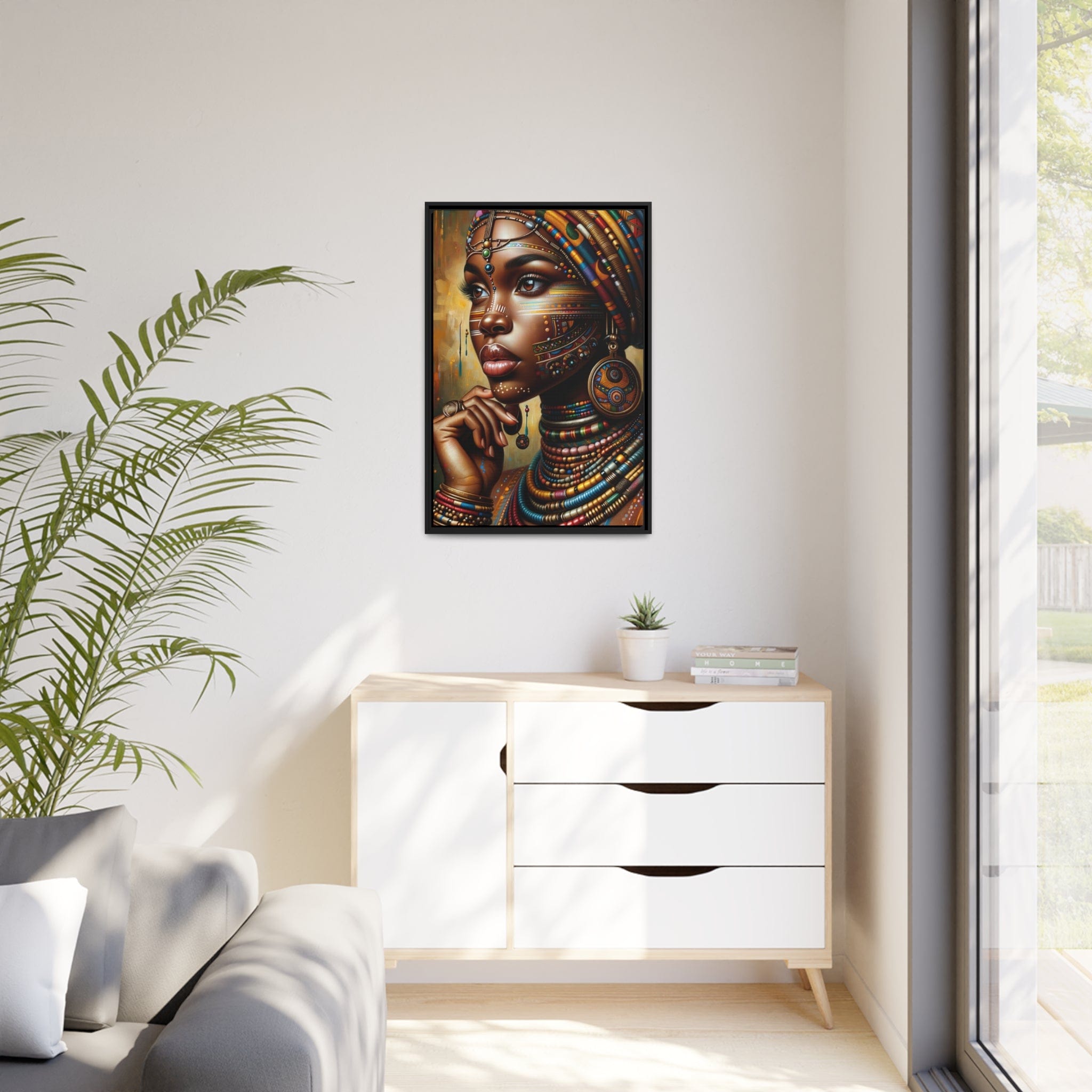 Printify Canvas Tableau "Gloire et beauté : La femme africaine au cœur de l'art"