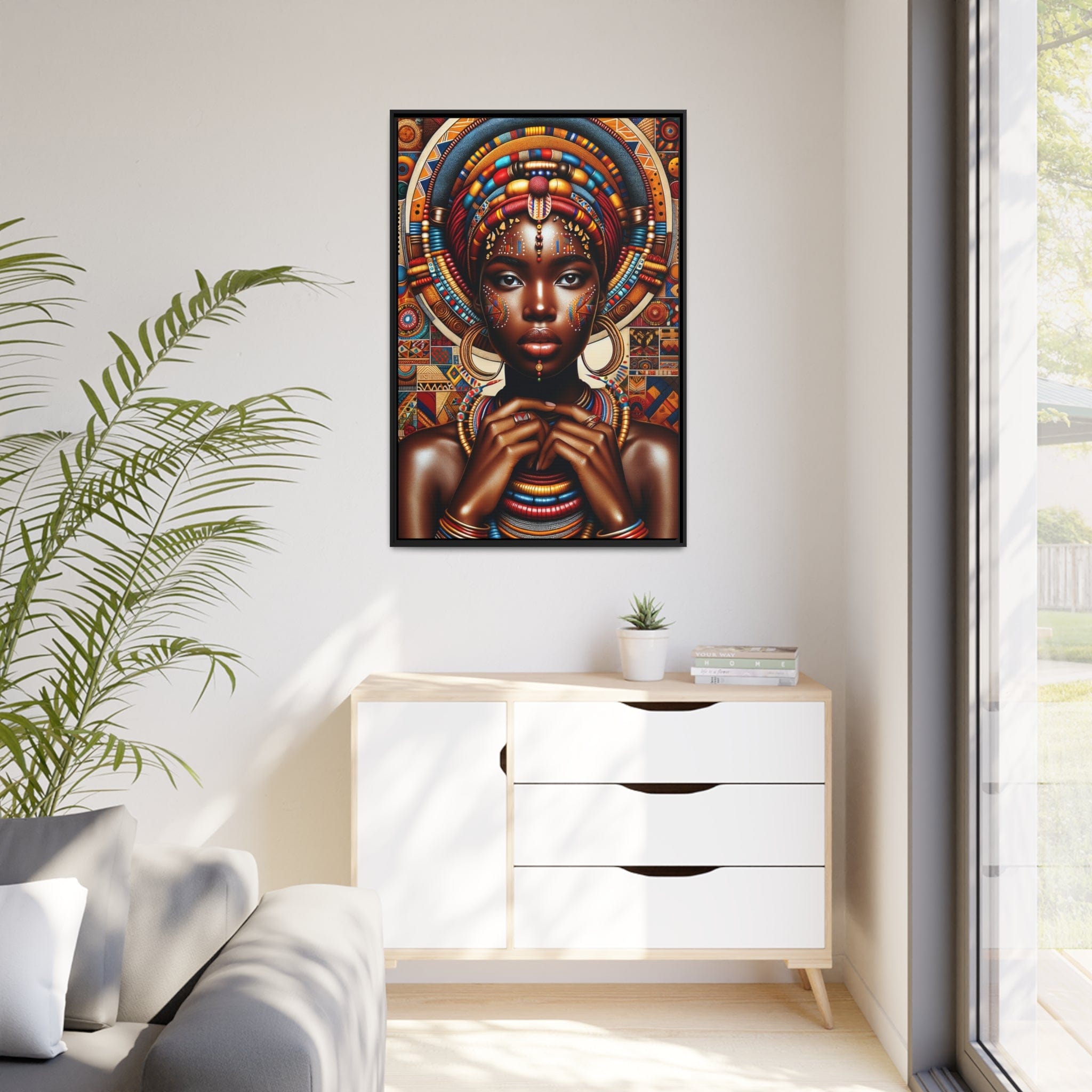 Printify Canvas Tableau "L'éclat et la grâce de la femme africaine : hommage à la beauté et à la résilience"