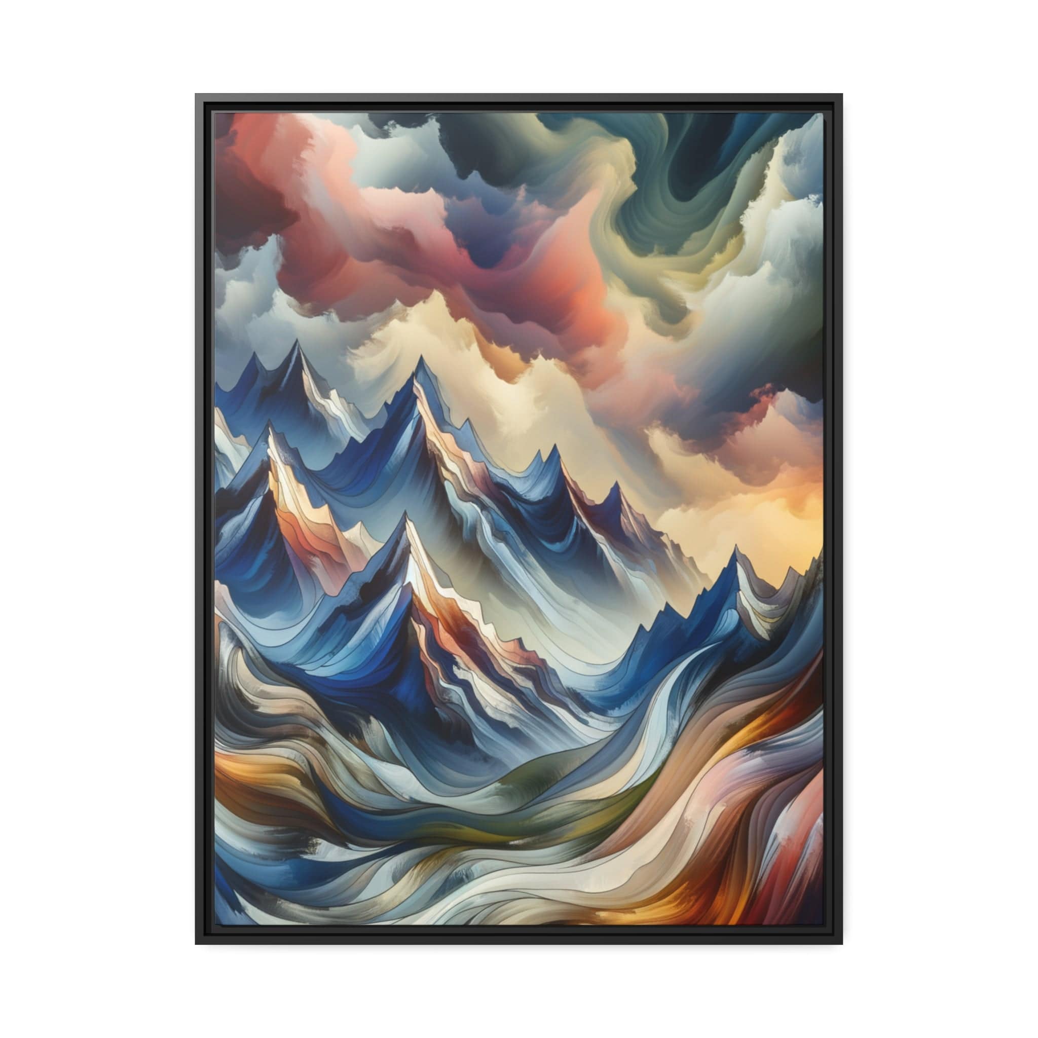 Printify Canvas 76.20 Cm" x 101.60 Cm" (Vertical) Tableau "Eclats majestueux: Ode à la grandeur des montagnes"