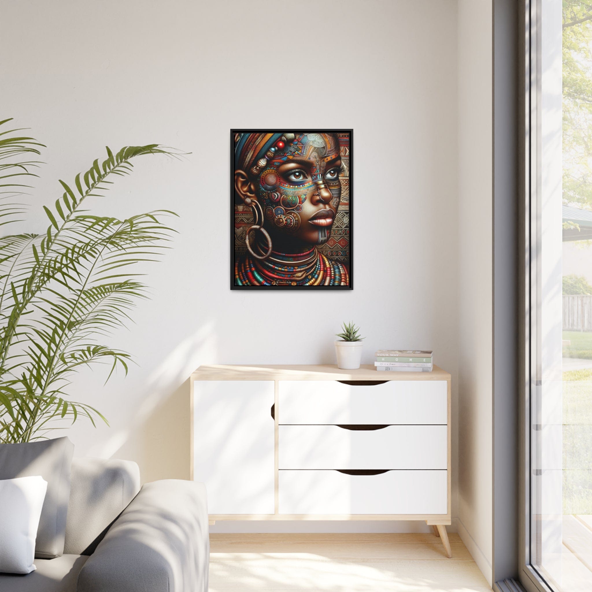 Printify Canvas Tableau "La grâce africaine incarnée : Portraits envoûtants de femmes d'Afrique"