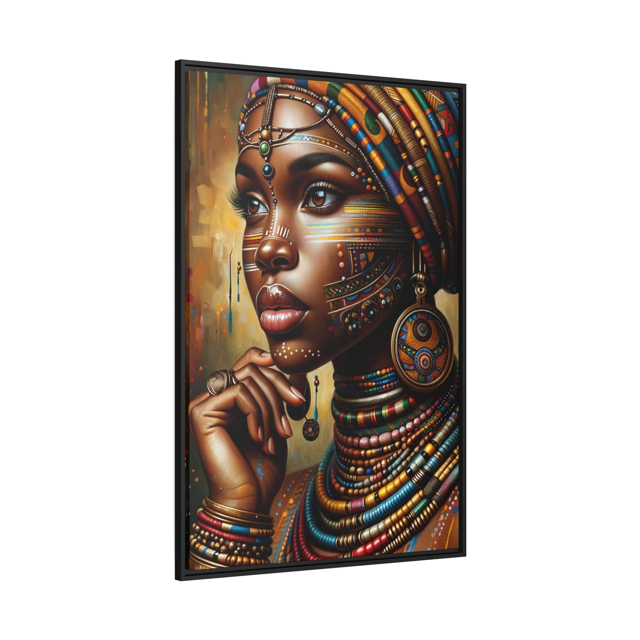 Printify Canvas Tableau "Gloire et beauté : La femme africaine au cœur de l'art"