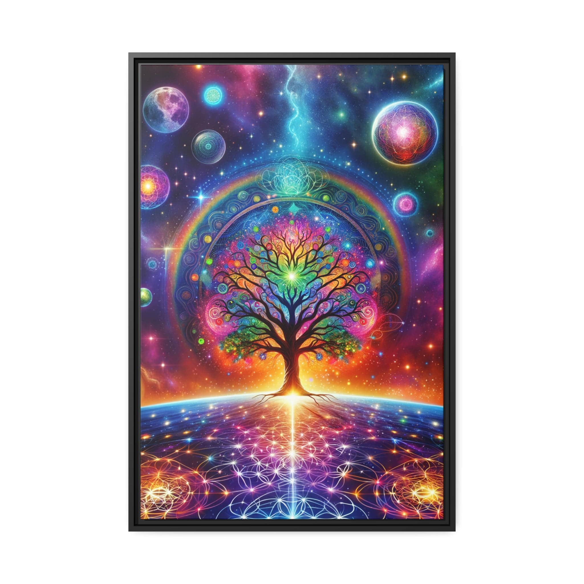 Printify Canvas 24″ x 36″ (Vertical) Tableau Arbre De Vie Et Les Galaxies