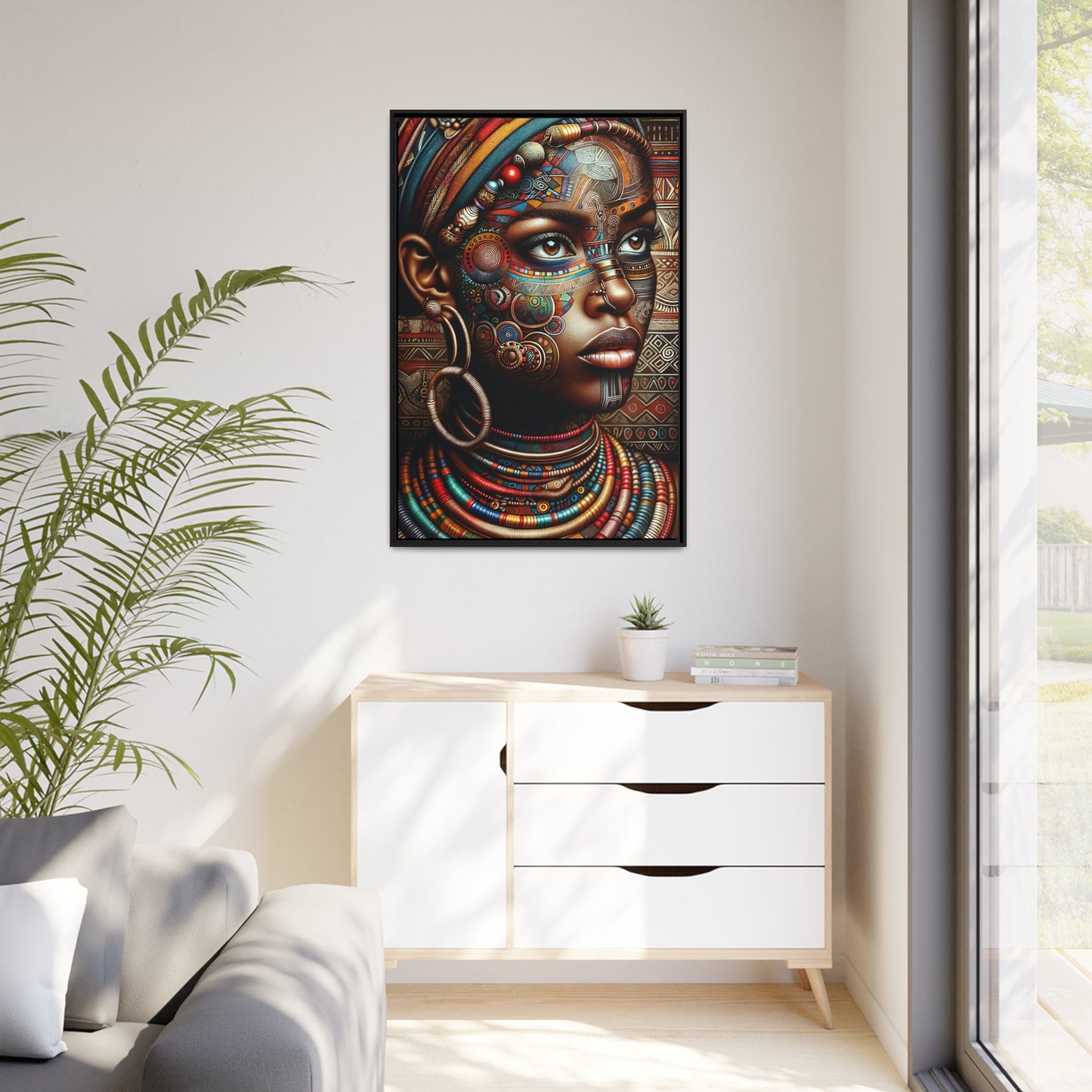 Printify Canvas Tableau "La grâce africaine incarnée : Portraits envoûtants de femmes d'Afrique"