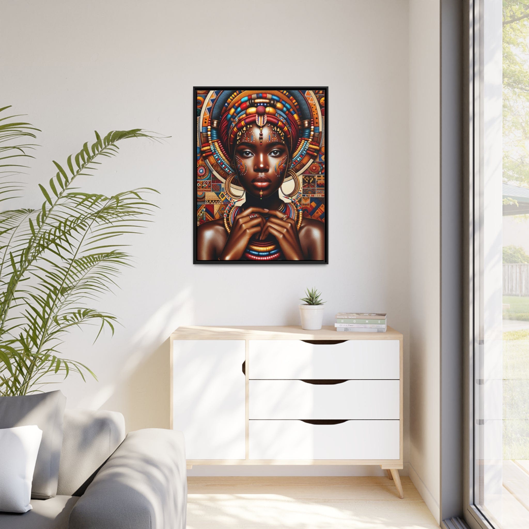 Printify Canvas Tableau "L'éclat et la grâce de la femme africaine : hommage à la beauté et à la résilience"