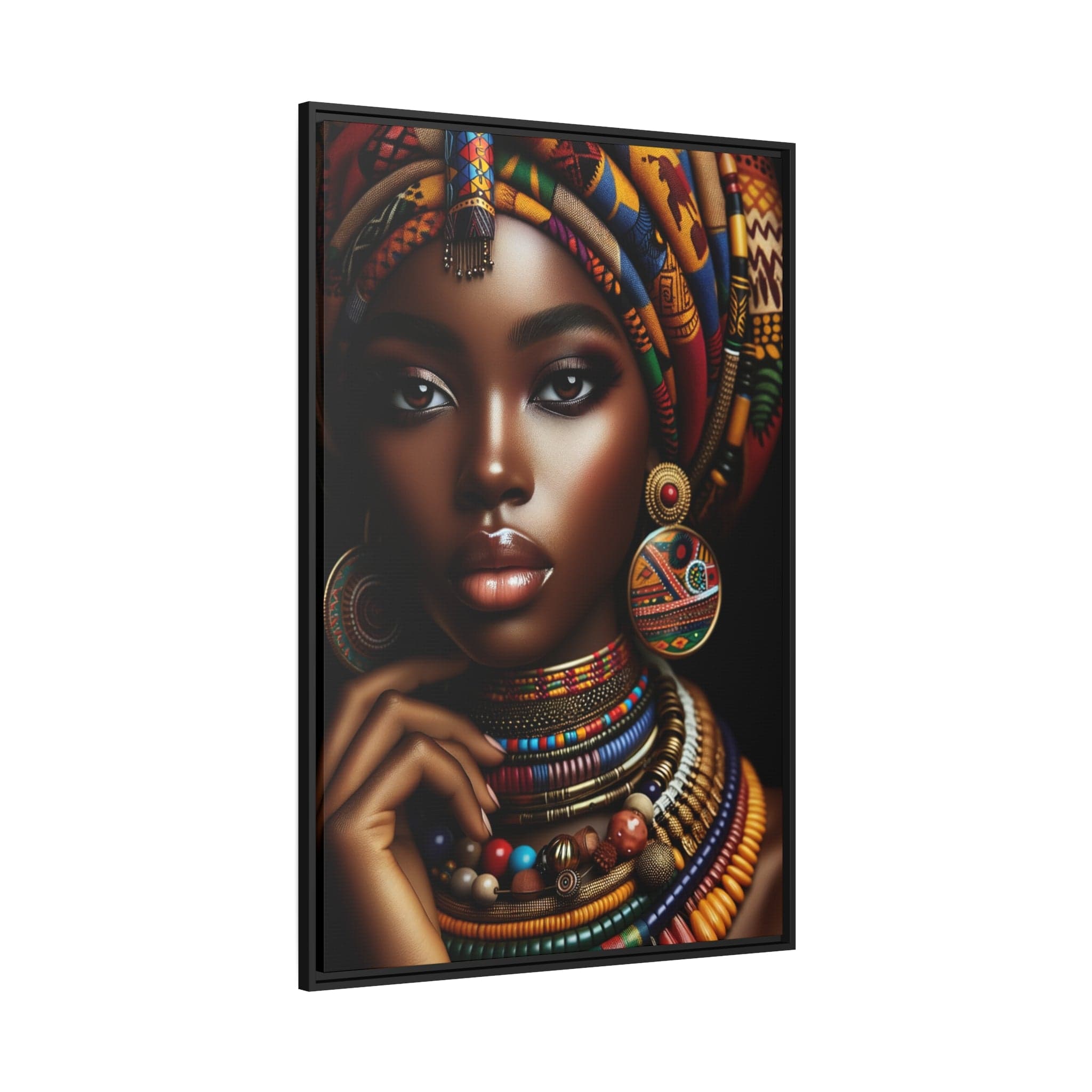 Printify Canvas Tableau "La beauté et la puissance de la femme africaine capturées dans un tableau"