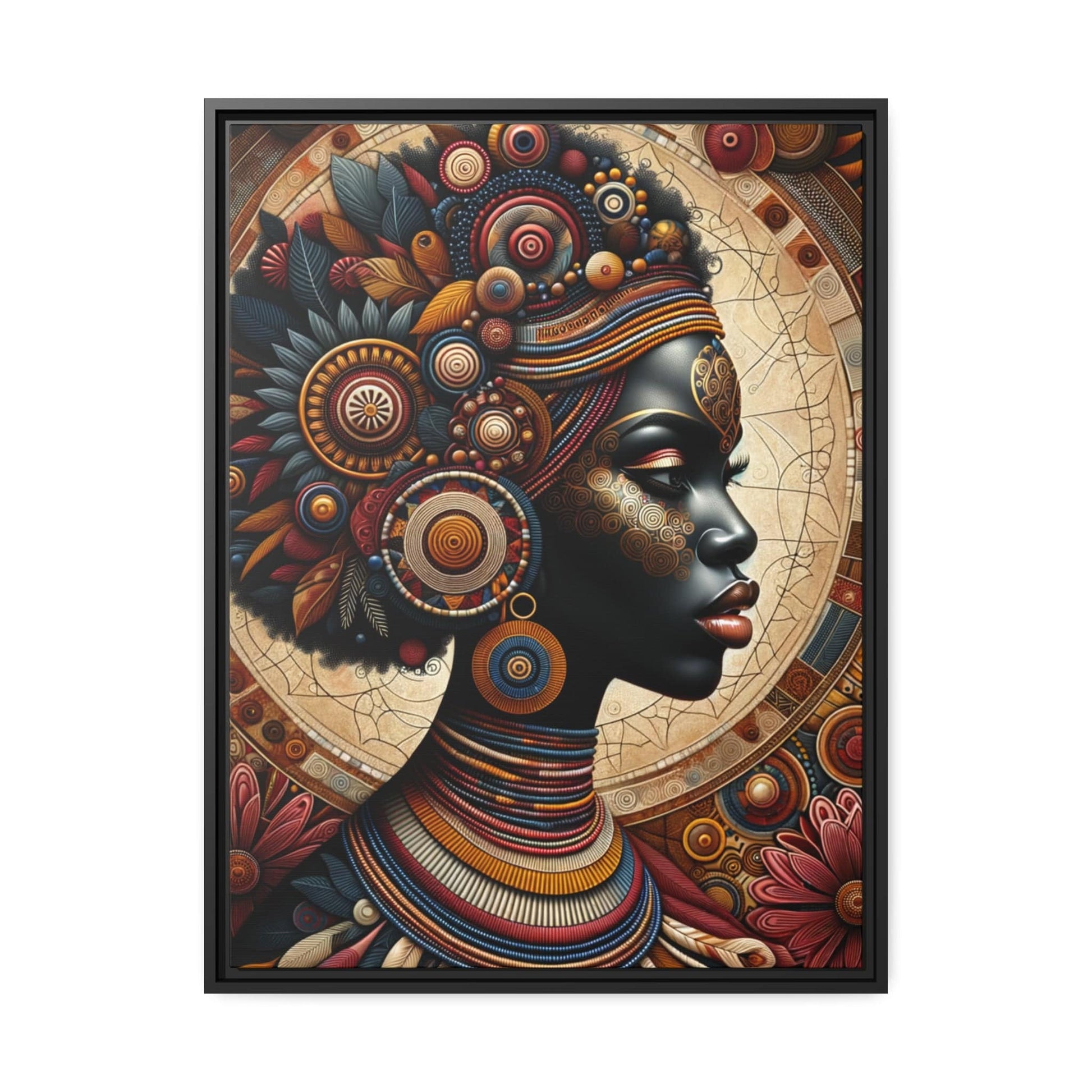 Tableau "La puissance féminine africaine : un tableau vibrant de beauté et de grâce" Canvanation