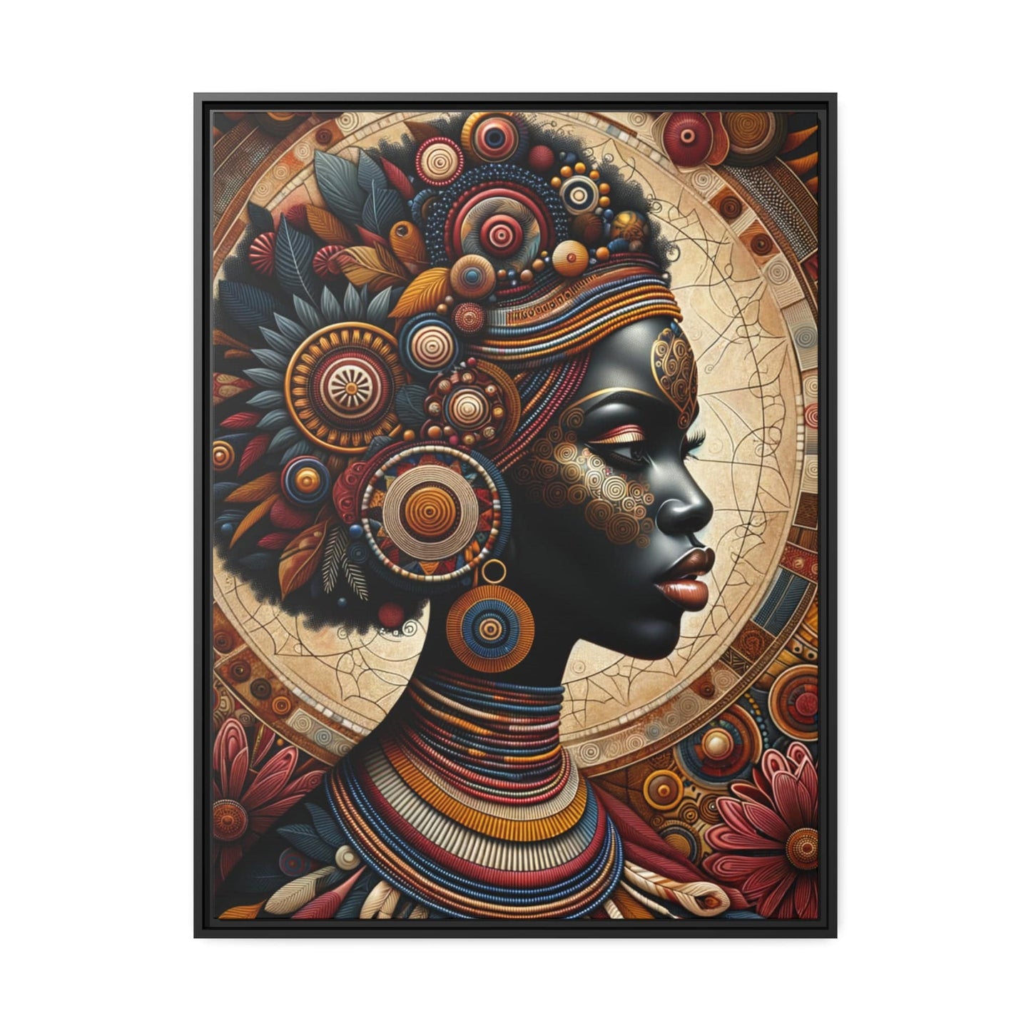 Tableau "La puissance féminine africaine : un tableau vibrant de beauté et de grâce" Canvanation