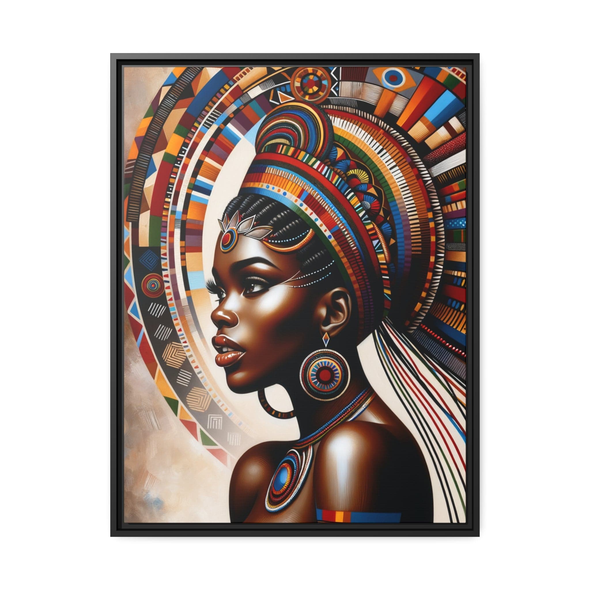 Printify Canvas 61.00 Cm" x 81.30 Cm" (Vertical) Tableau "Les beautés intemporelles : Portraits de femmes africaines"