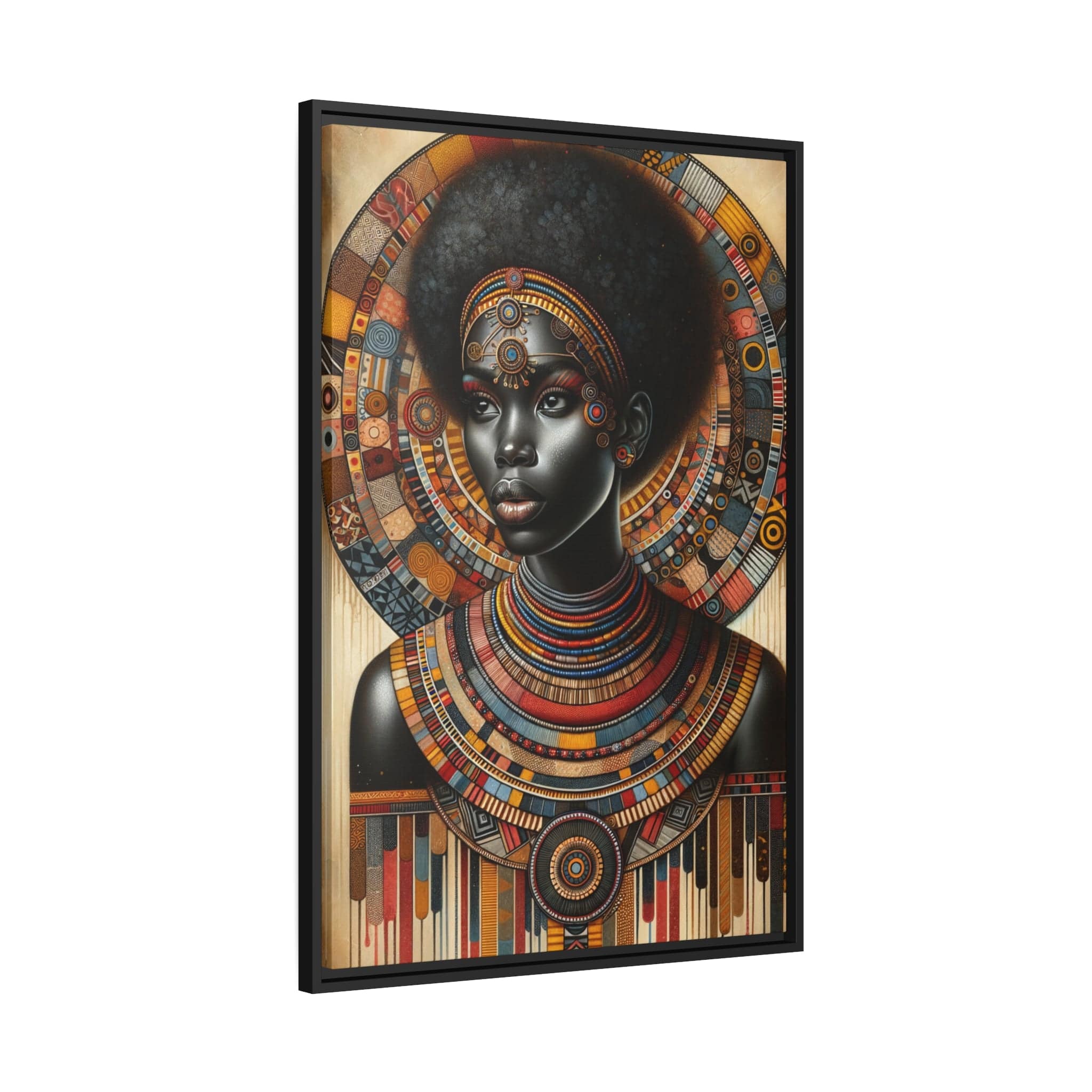 Tableau "Afrique épanouie : La beauté féminine capturée dans un tableau" Canvanation