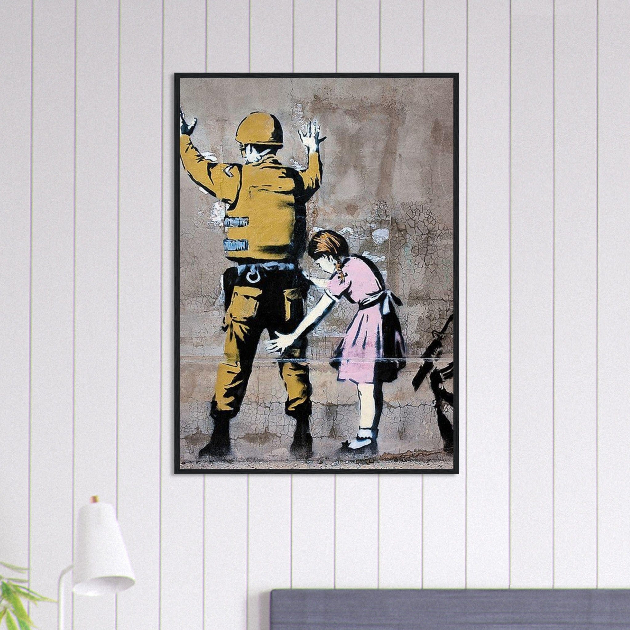 Canvanation Print Material 70x100 cm / 28x40″ Tableau Banksy Avec Cadre