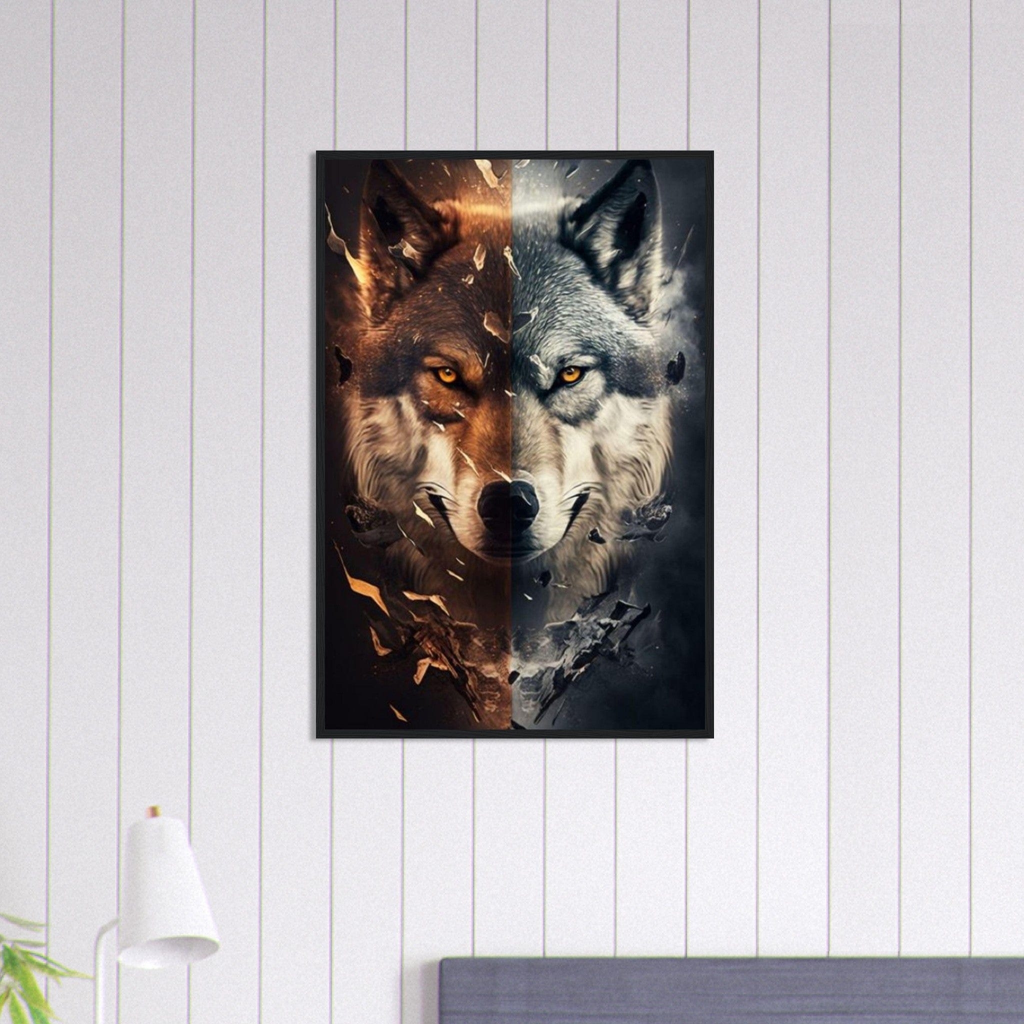 Canvanation Print Material 60x90 cm / 24x36″ Tableau Loup Blanc