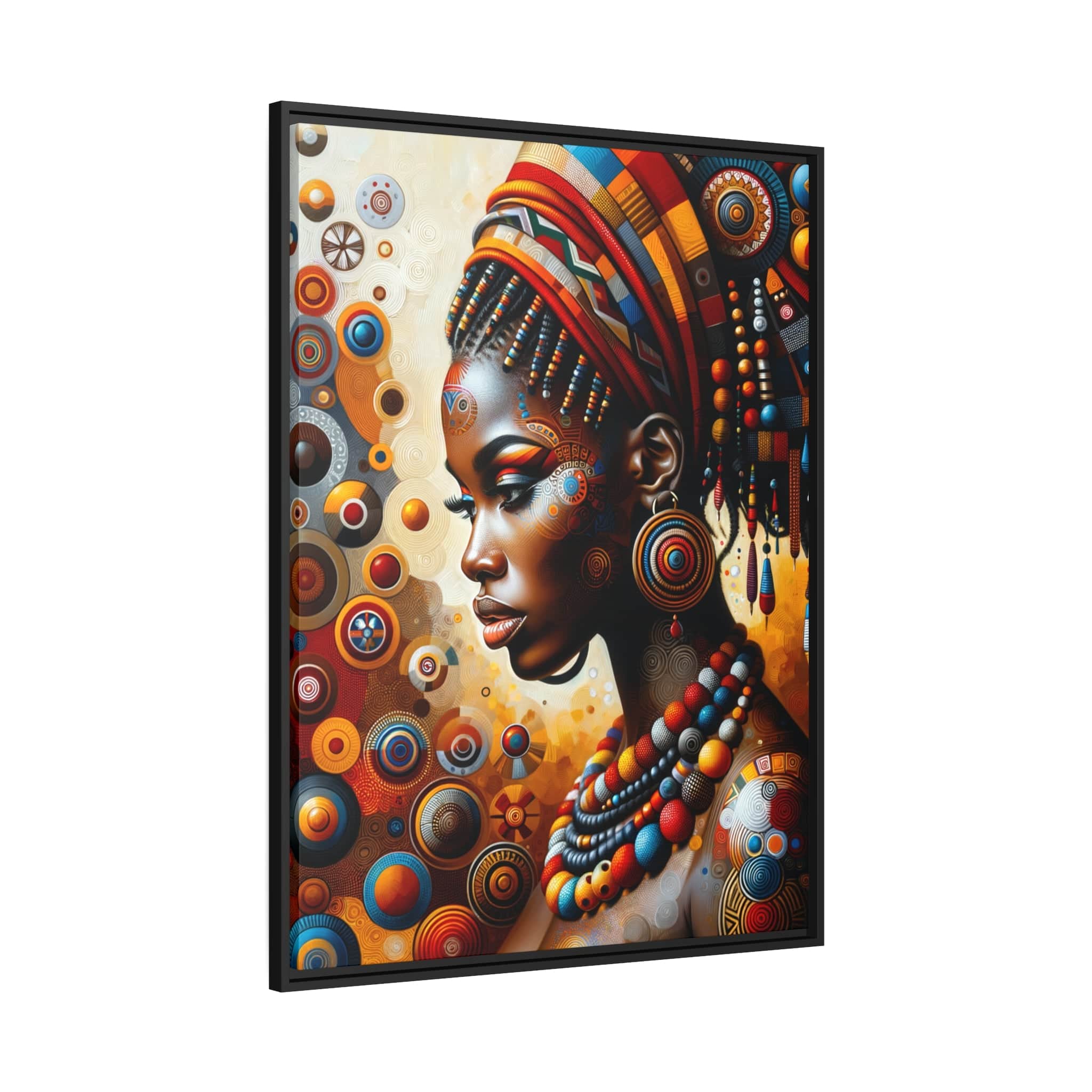 Printify Canvas Tableau "Au cœur de la beauté africaine: Tableau vibrant de femmes inspirantes"