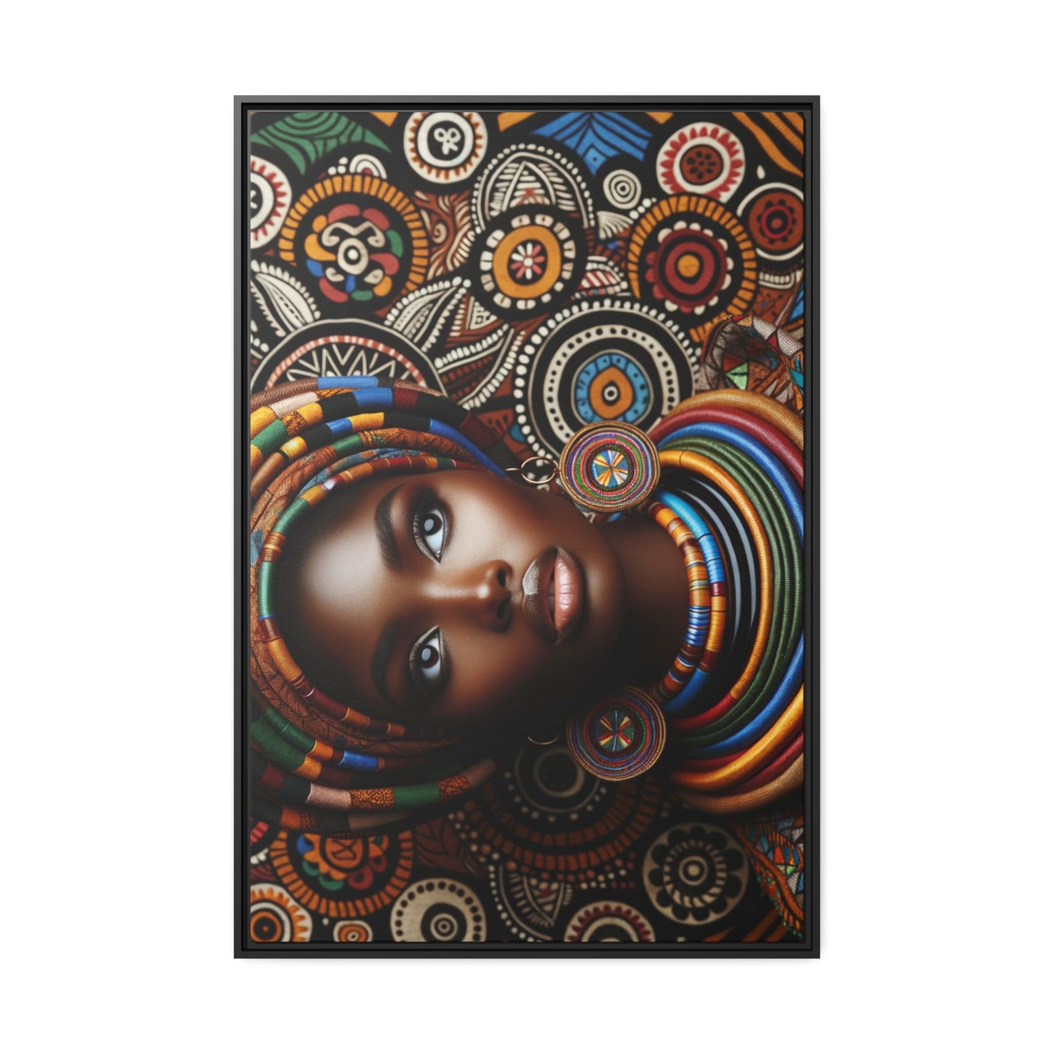 Printify Canvas 32″ x 48″ (Vertical) Tableau "La beauté et la force de la femme africaine"