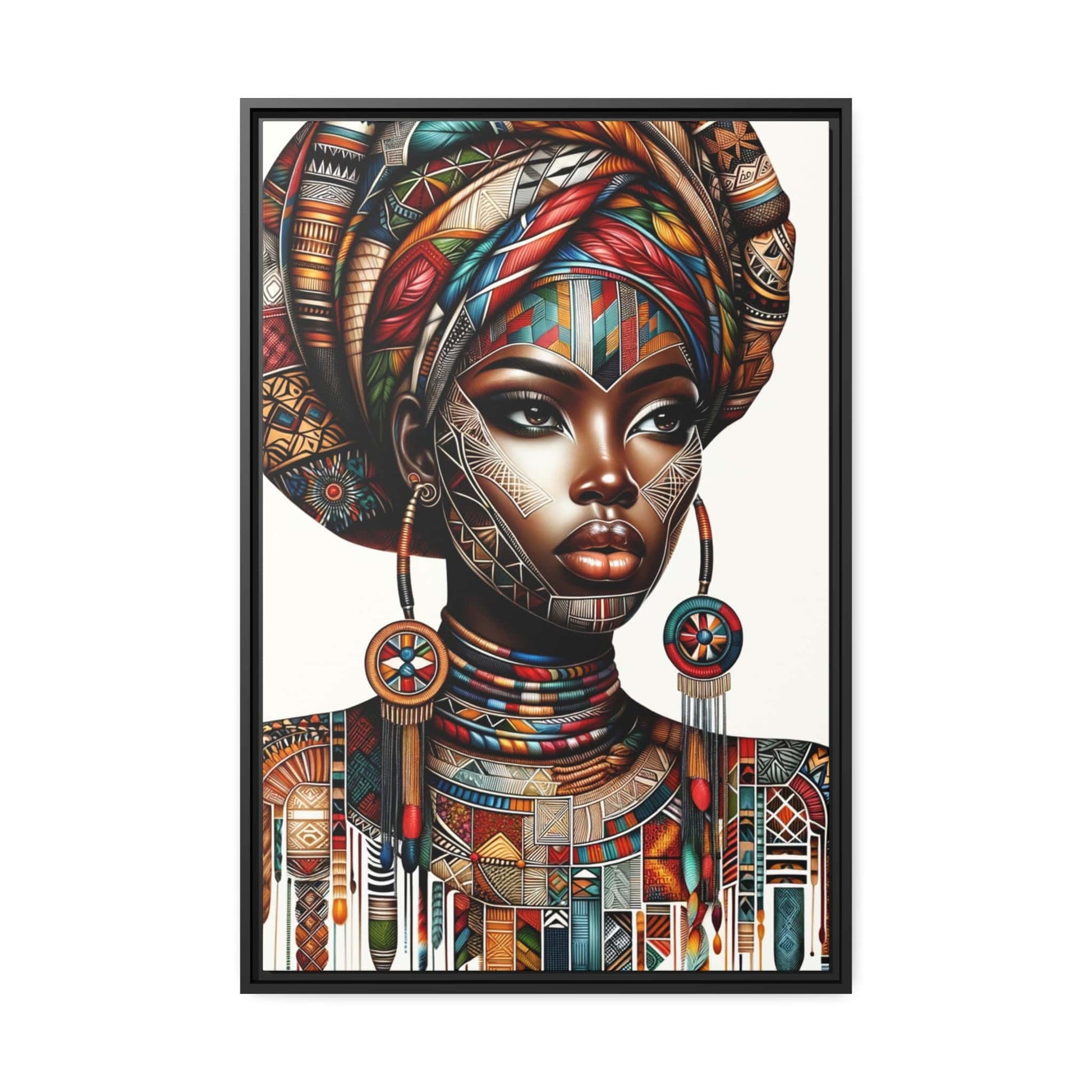 Tableau "La force, la beauté et la grâce : Tableau captivant d'une femme africaine" Canvanation