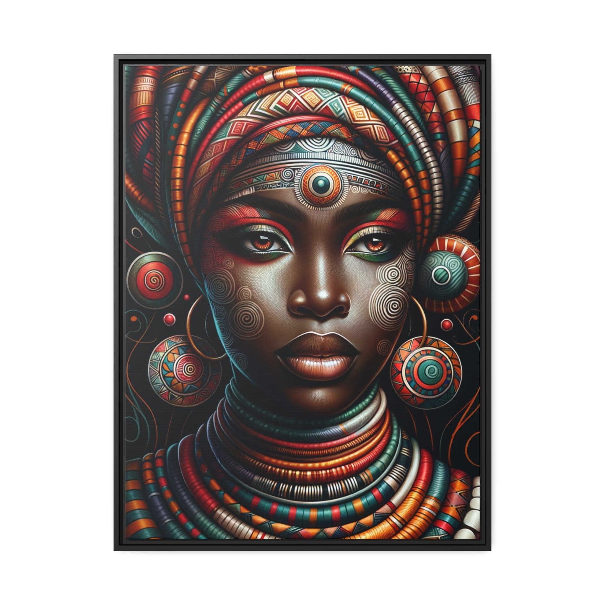 Printify Canvas 76.20 Cm" x 101.60 Cm" (Vertical) Tableau "Femmes africaines : Une symphonie de couleurs et de cultures"