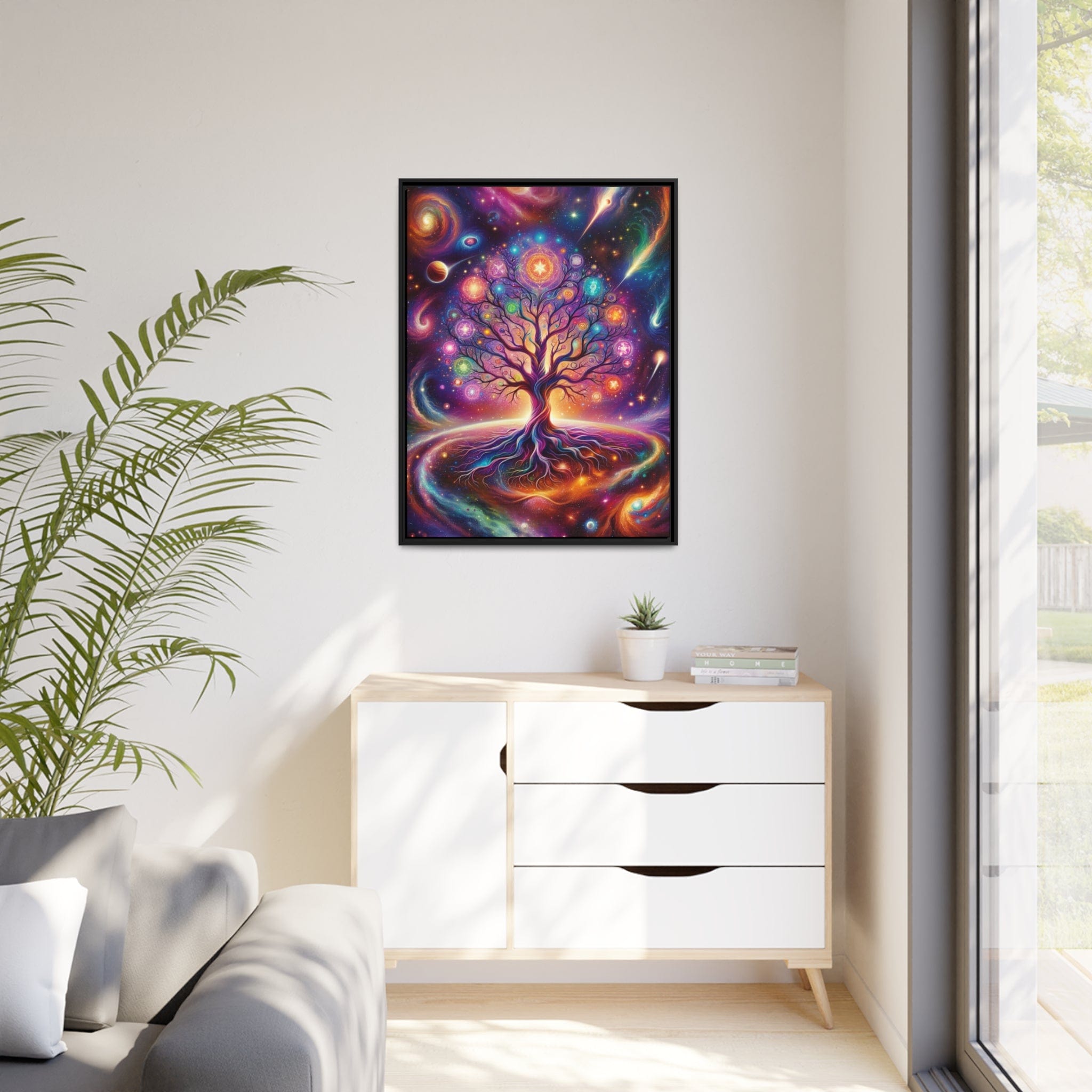 Printify Canvas Tableau Arbre De Vie Univers Infini