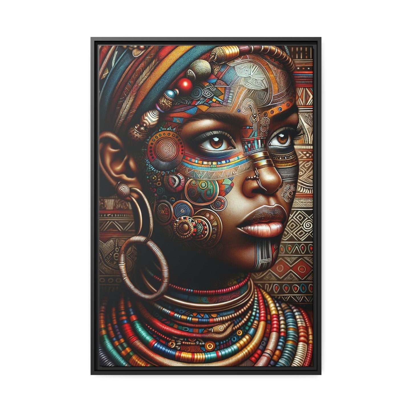 Tableau "La grâce africaine incarnée : Portraits envoûtants de femmes d'Afrique" Canvanation